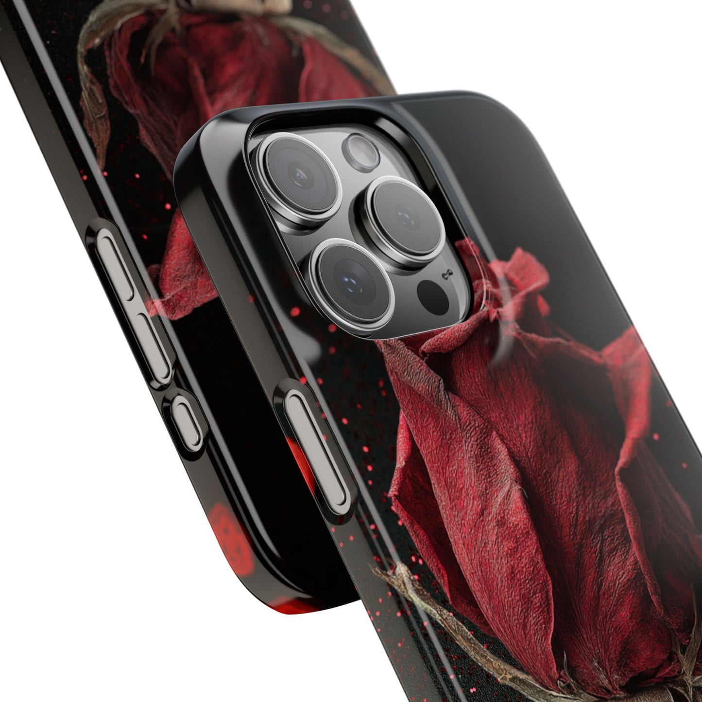 Romantic Rose Snap Case, Floral Phone Cover, Valentines Day Gift, Trendy Mobile Accessory, Heart Design Case, Elegant Phone Protector