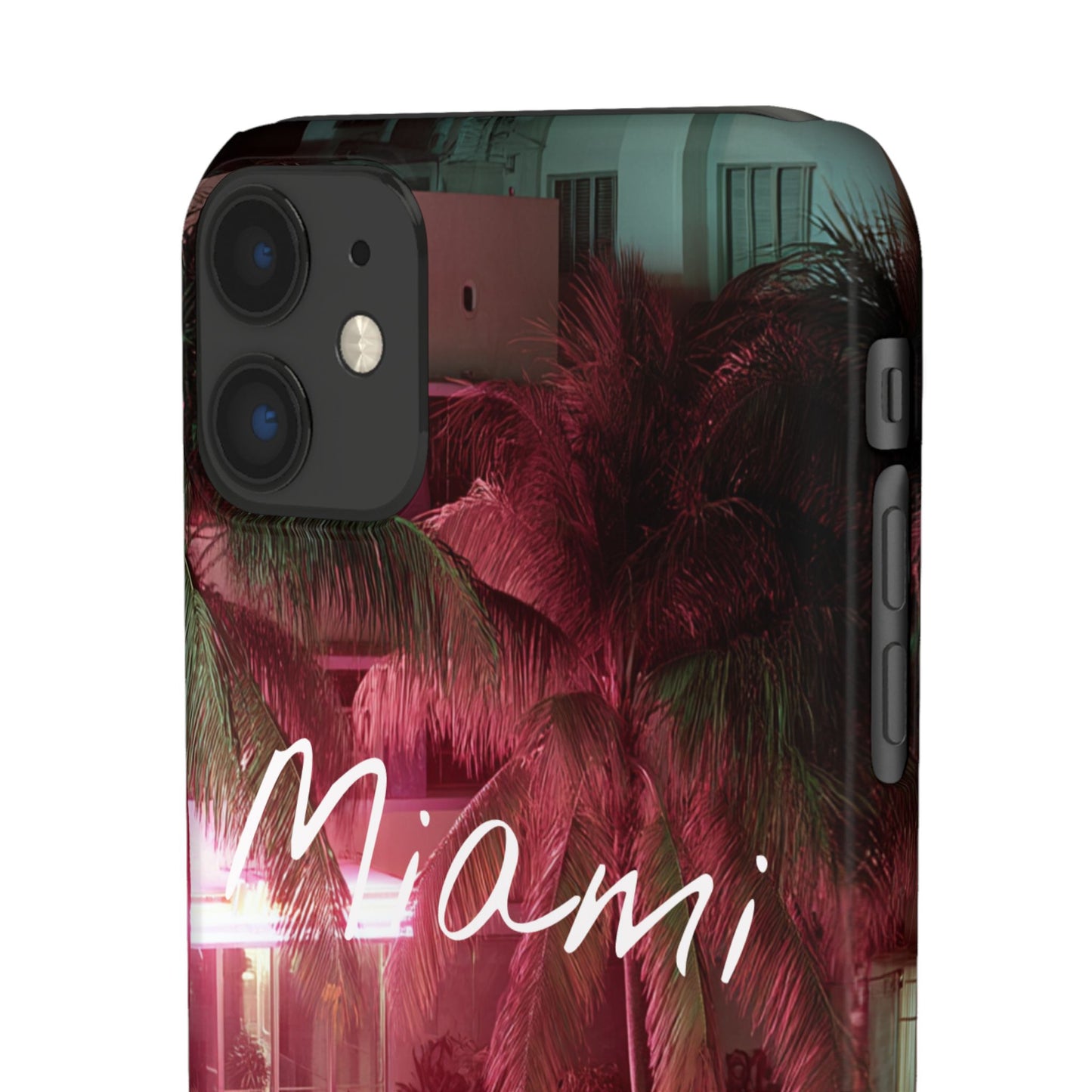 Miami Vibes Snap Case, Tropical Phone Cover, Summer Accessory, Gift for Travel Lovers, Neon Aesthetic, Beach-themed Tech