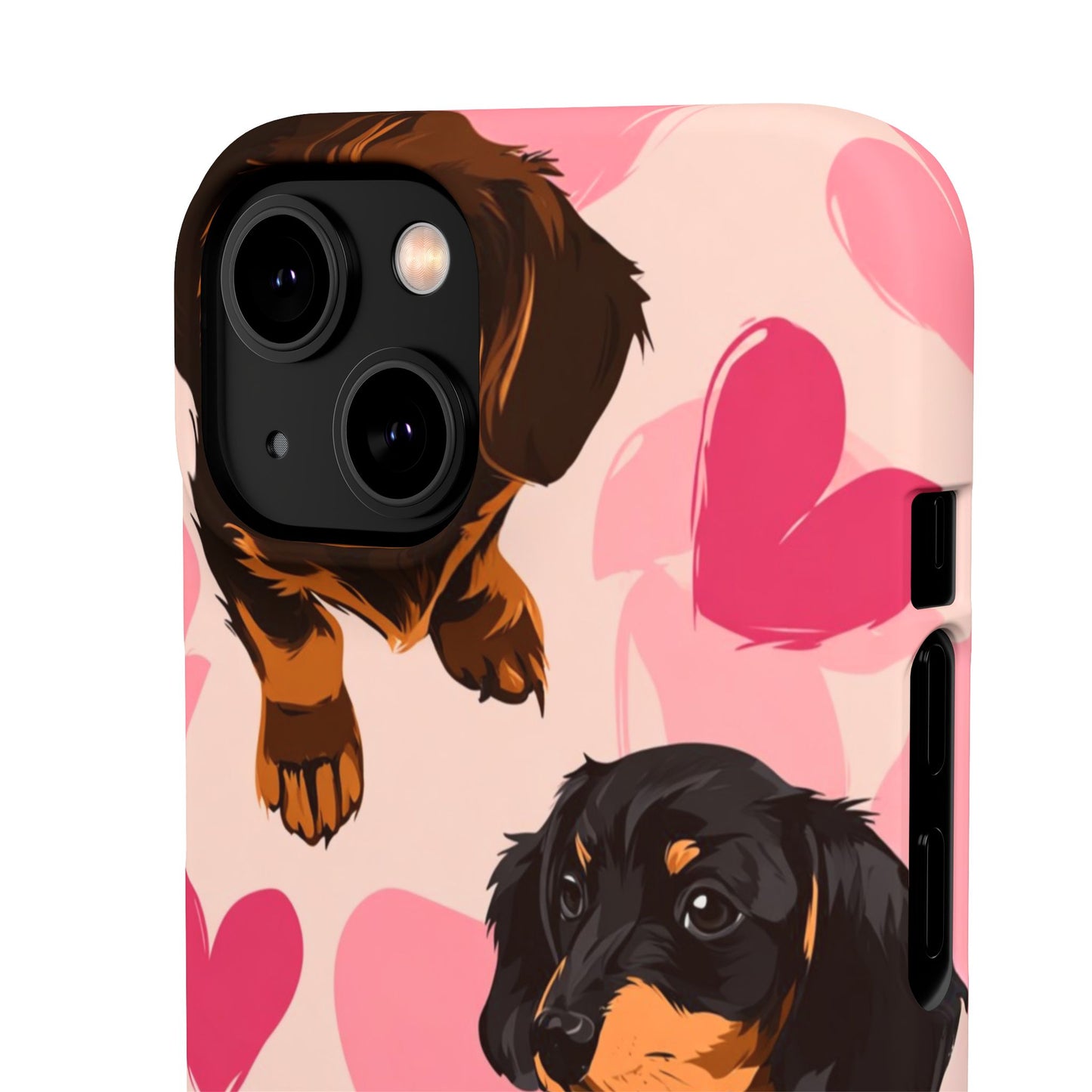 Pink Dachshund Love Phone Case for Iphone and Samsung Customistion and Free Shipping Avvialable