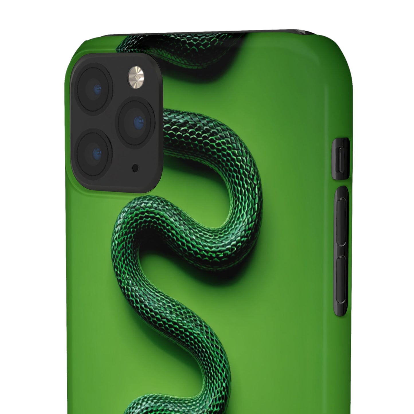 Green Snake Snap Case for iPhone, Stylish Phone Cover, Unique Gift, Trendy Accessory, Birthday, Nature Lover's Phone Case