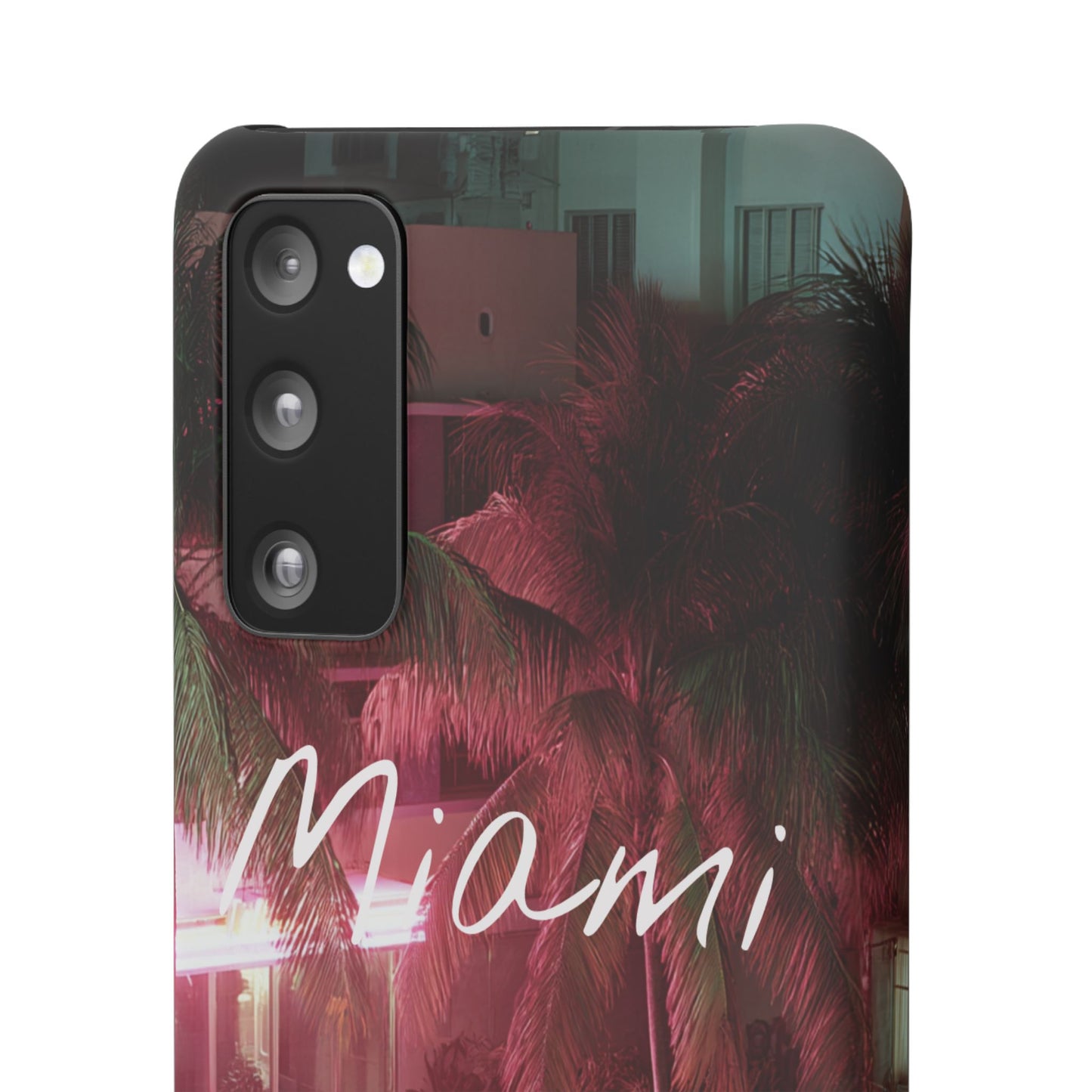 Miami Vibes Snap Case, Tropical Phone Cover, Summer Accessory, Gift for Travel Lovers, Neon Aesthetic, Beach-themed Tech