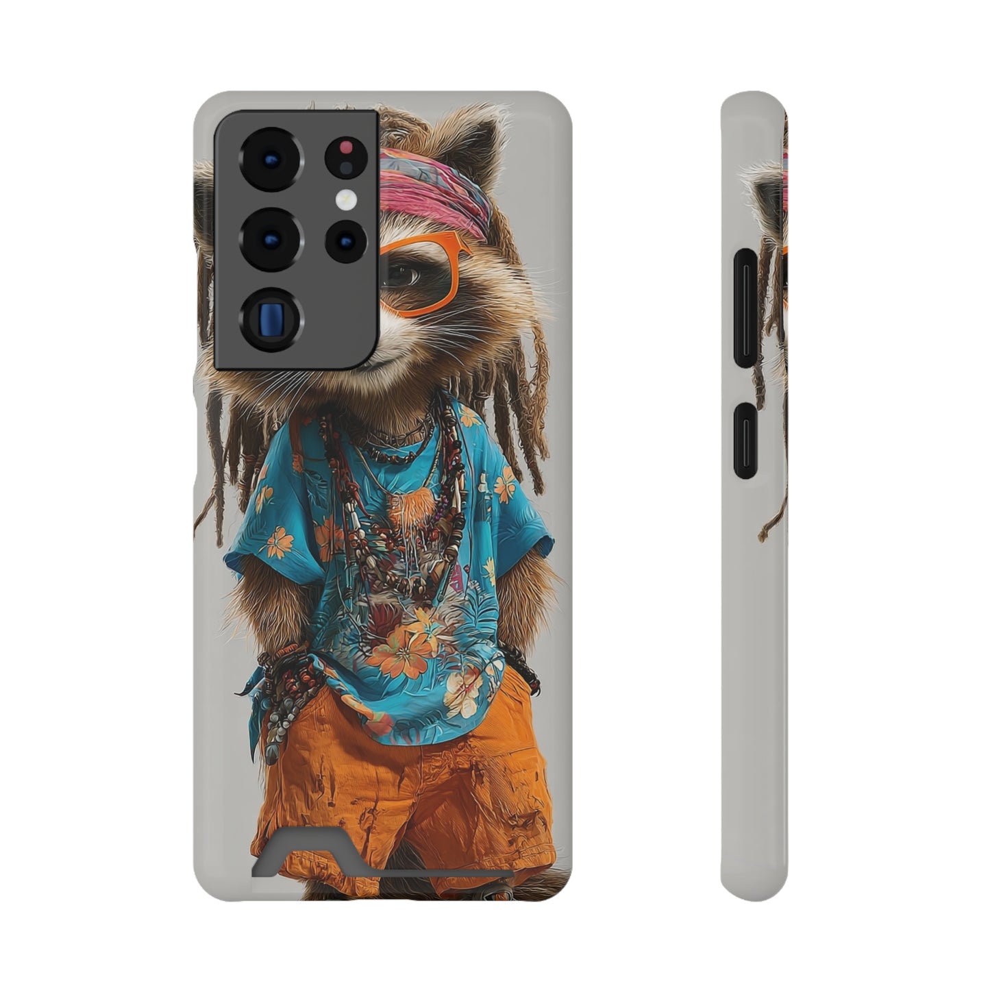 Boho Raccoon Phone Case with Card Holder, Cute Animal Phone Cover, Retro Stylish Phone Protector, Gifts for Animal Lovers, Trendy [...]