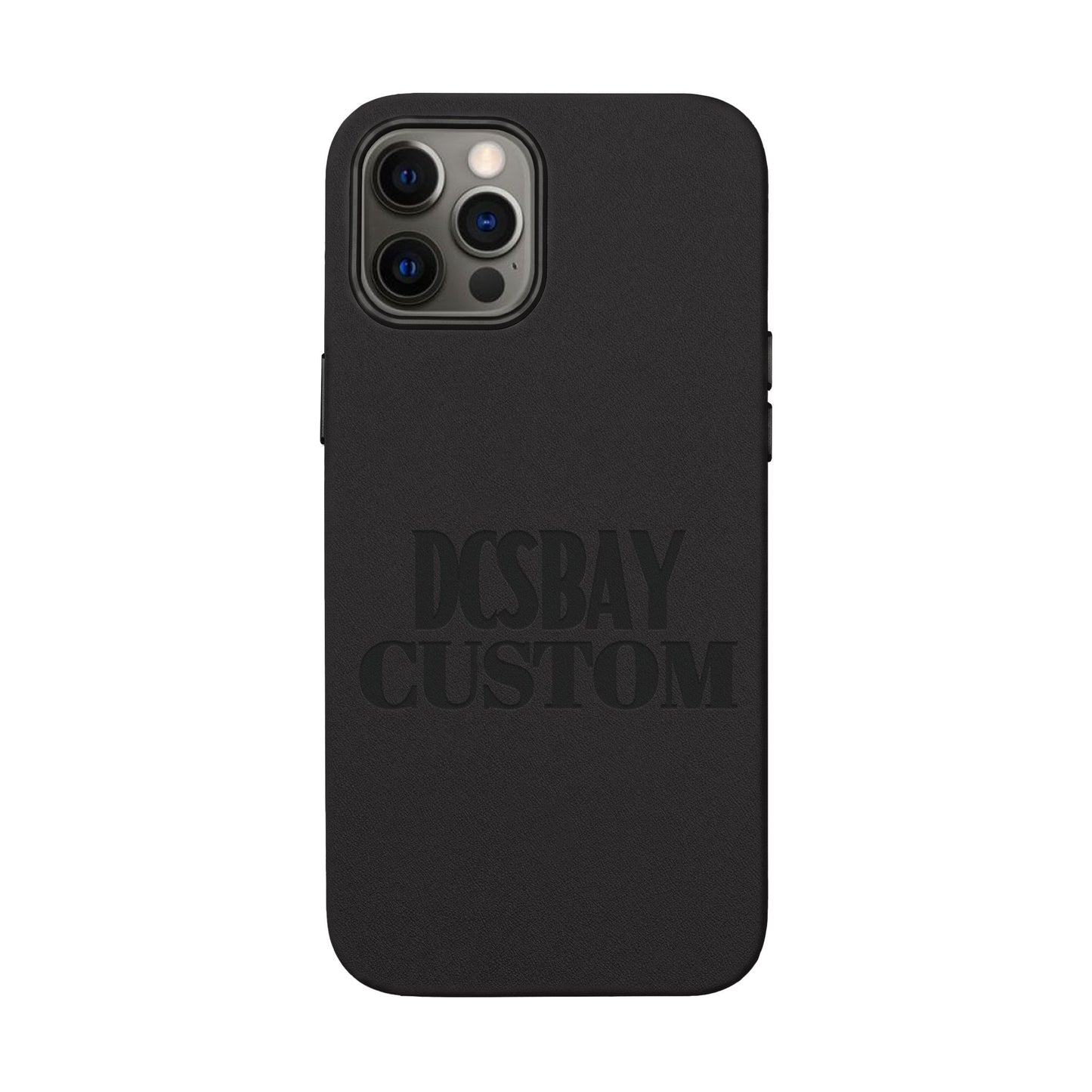 Engraved PU Leather Phone Case — Minimal Bear Silhouette