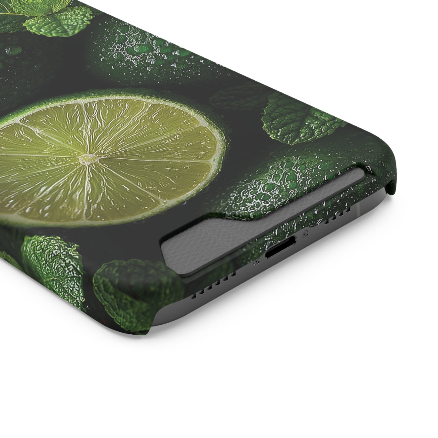 Fresh Lime Phone Case with Card Holder, Citrus Design, Perfect Gift for Summer, Stylish and Functional, Eco-friendly Accessories, [...]