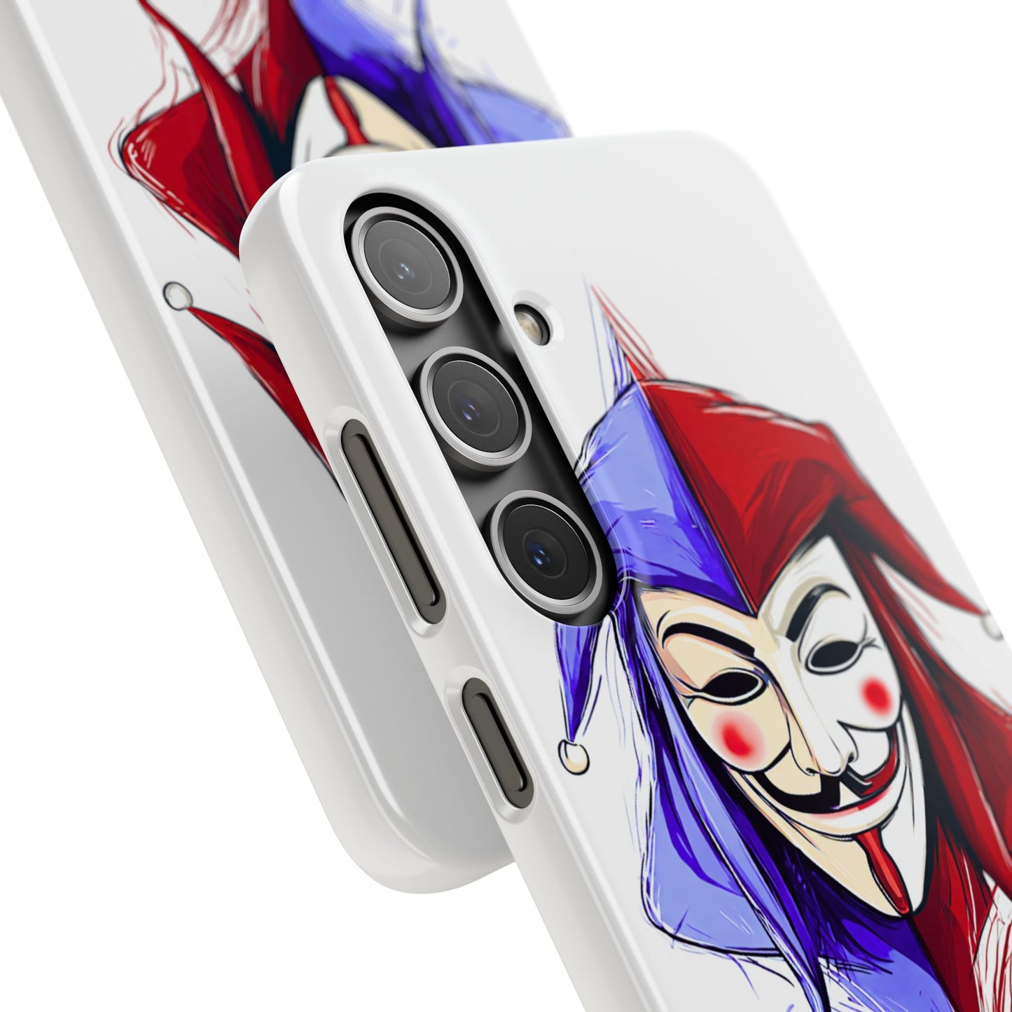 Joker & Anonimous Reunited Guy Fawkes Art Snap Case and Protective Phone Cover For iPhone and Samsung