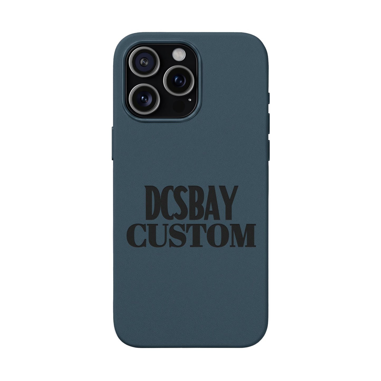 Engraved PU Leather Phone Case — Minimal Bear Silhouette