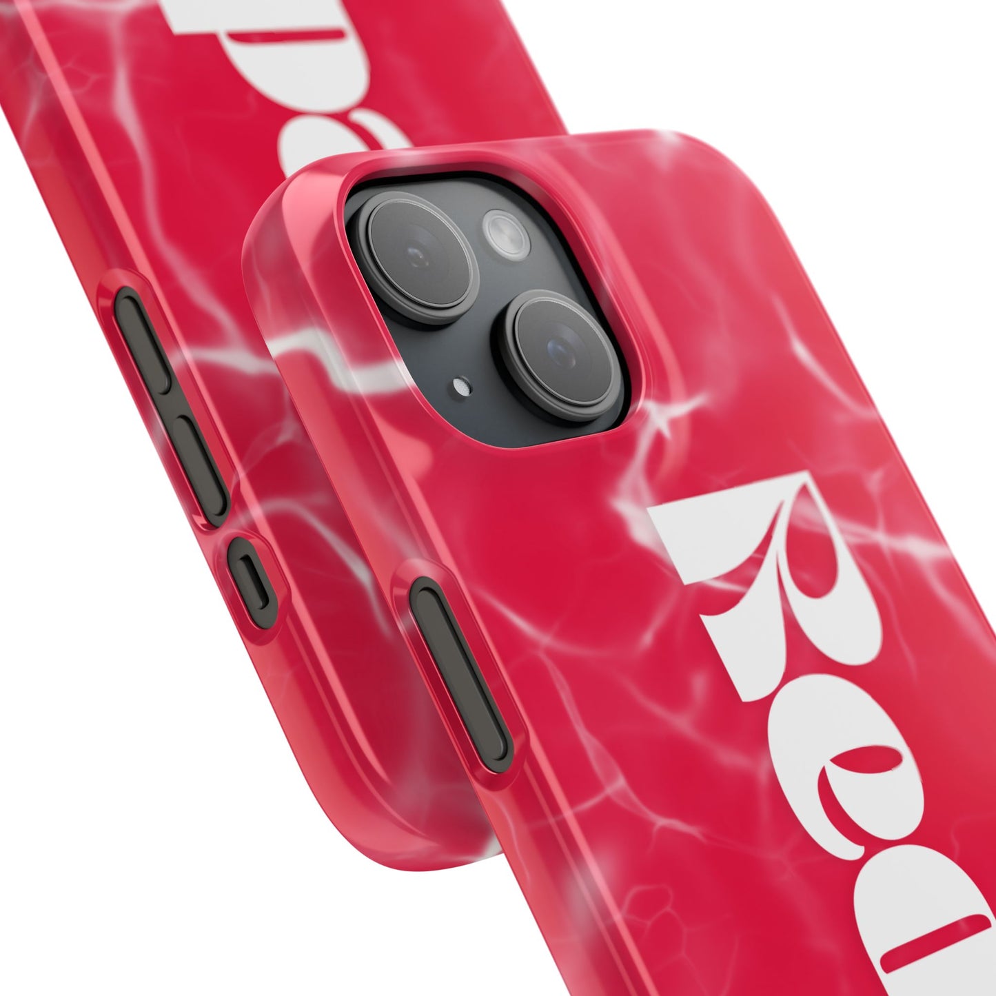 Vibrant Red Snap Case for iPhone, Trendy Phone Cover, Gift for Her, Summer Accessory, Stylish Tech Protection