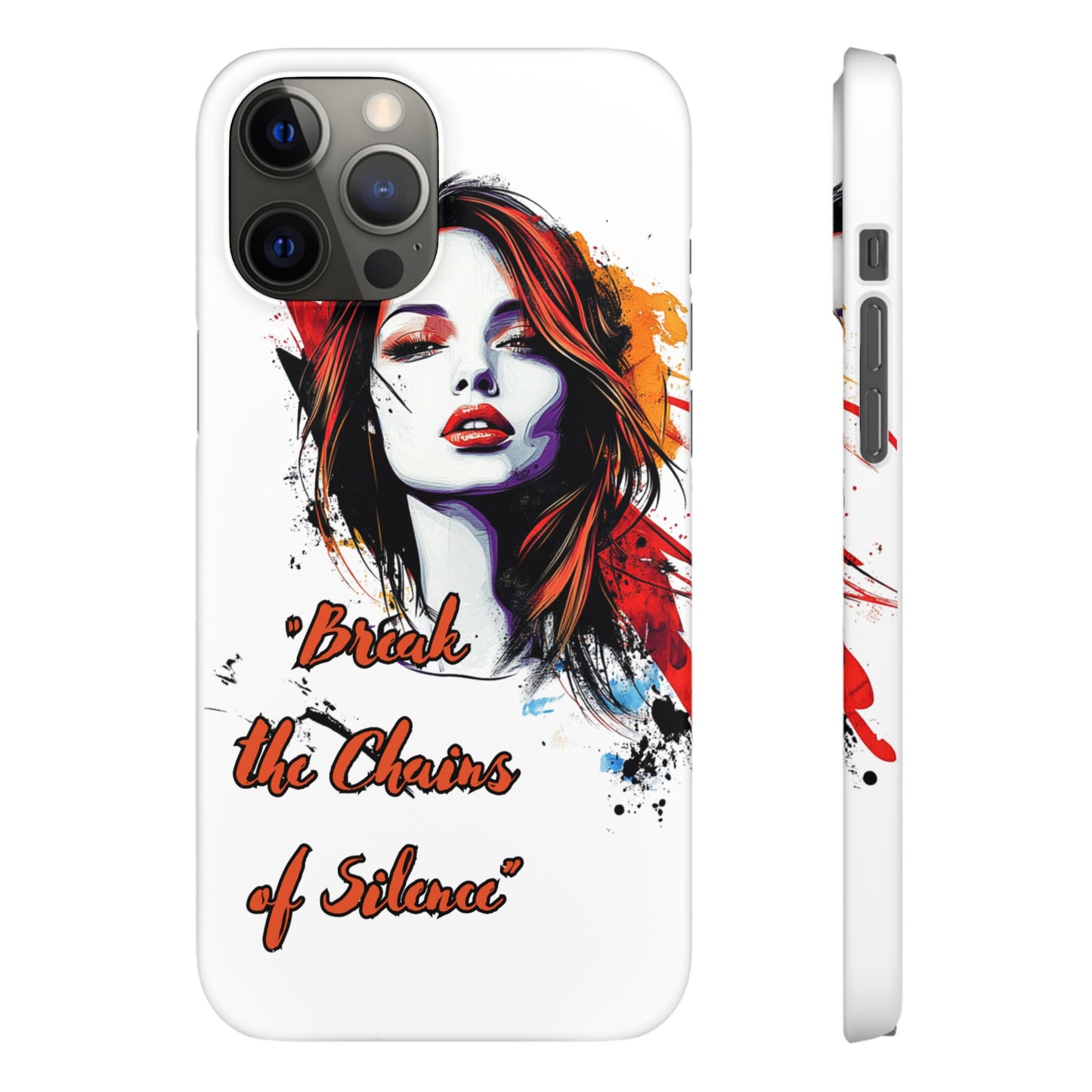 Empowering Art Snap Cases, Phone Cover, Break the Chains of Silence, Unique Gift, Inspirational Tech Accessories
