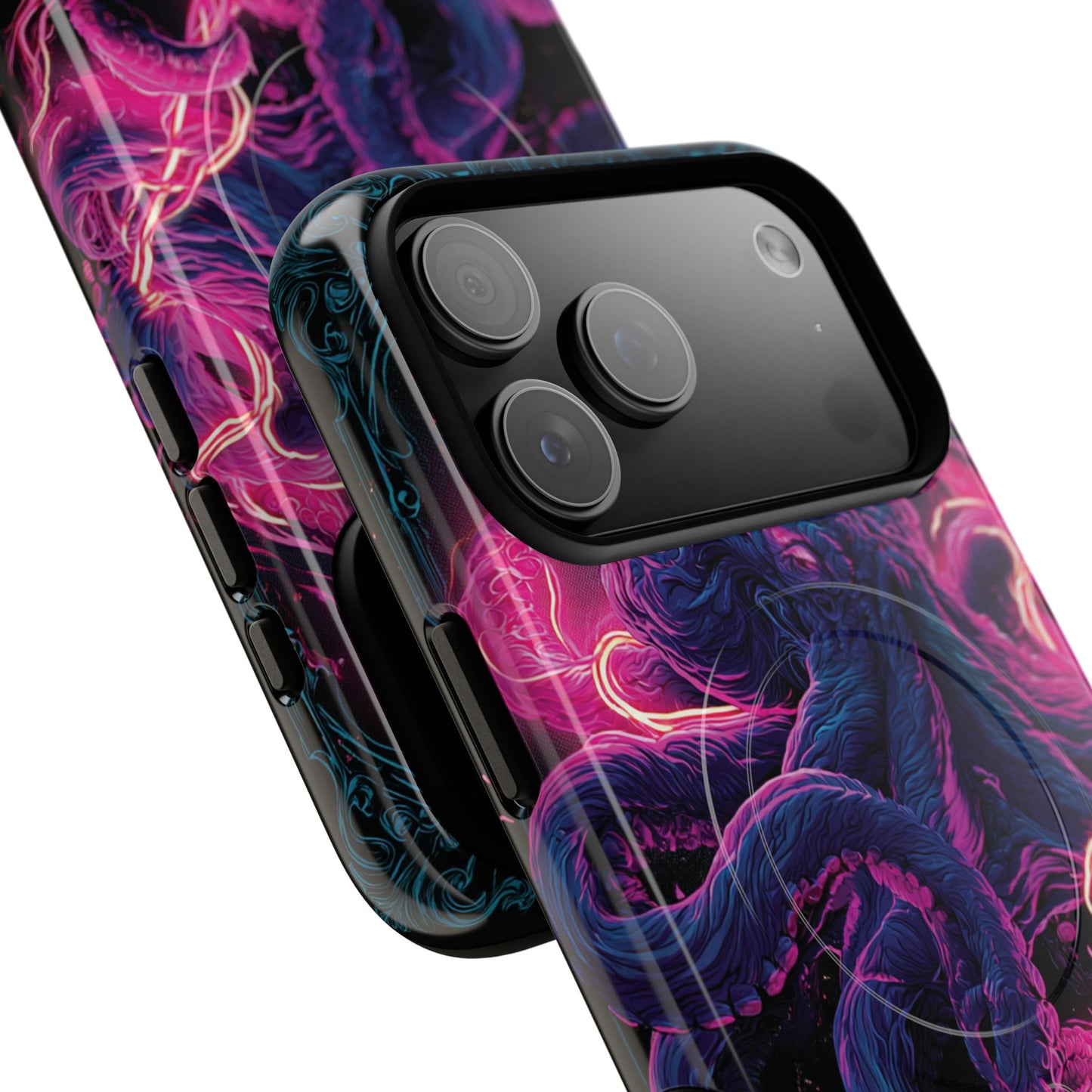 Neon Octopus Phone Case — Tough Magnetic Protective Cover