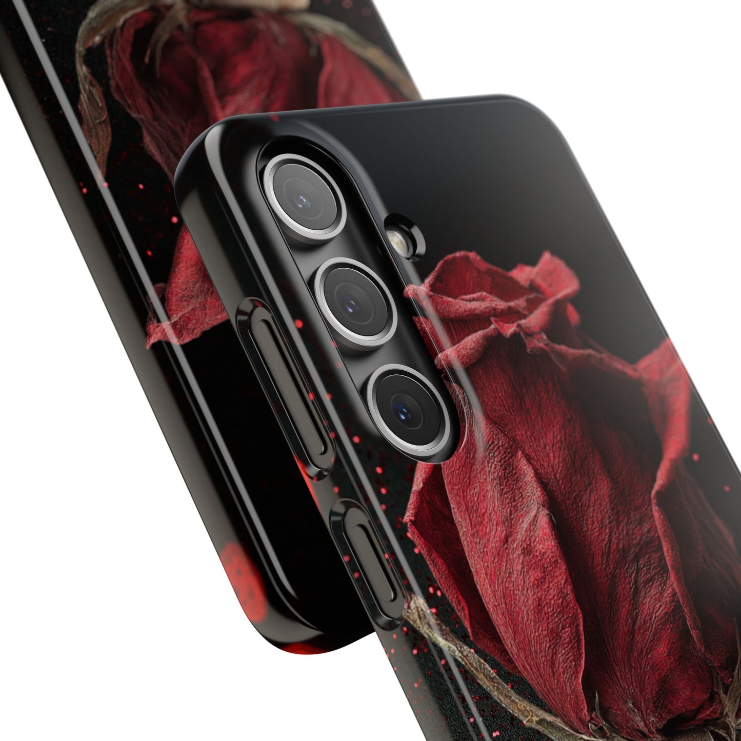 Romantic Rose Snap Case, Floral Phone Cover, Valentines Day Gift, Trendy Mobile Accessory, Heart Design Case, Elegant Phone Protector