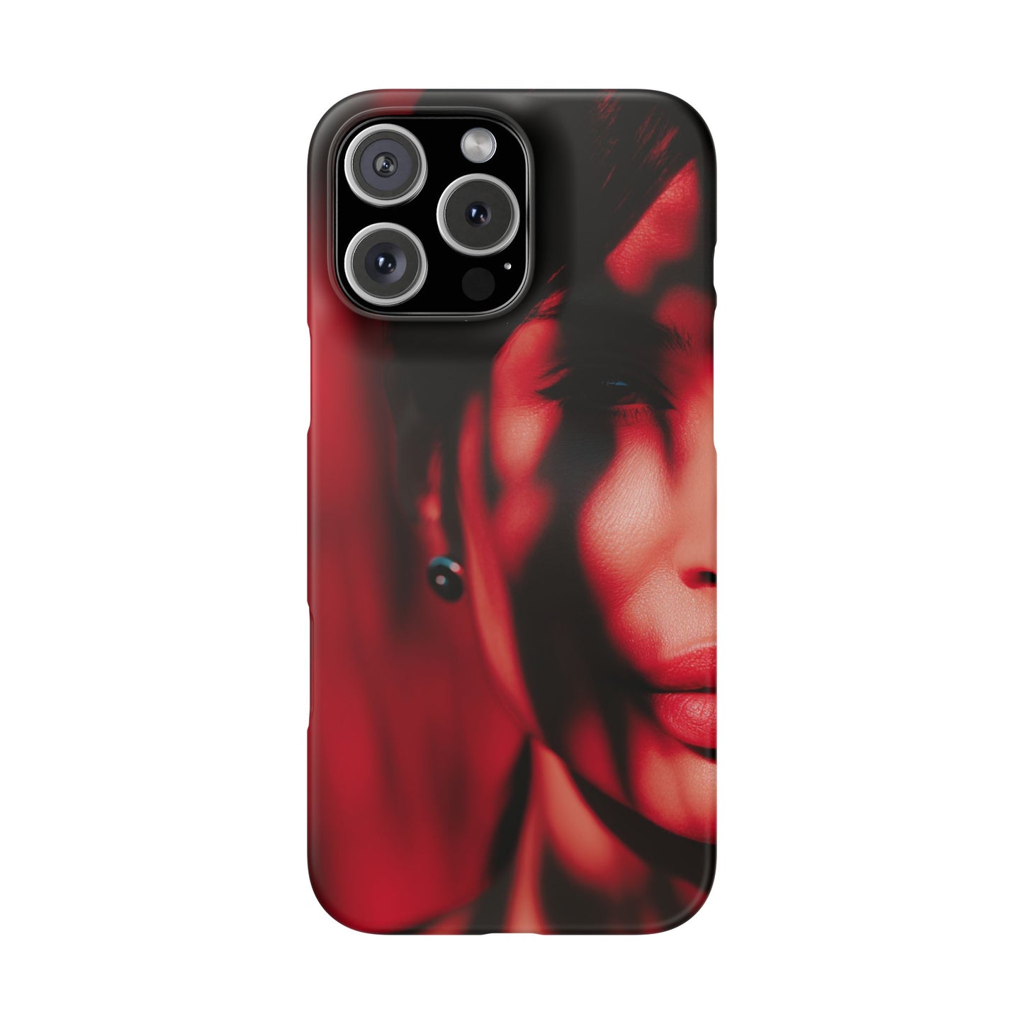 Stylish Snap Cases for Phone, Artistic Phone Cover, Unique Gifts, Red Aesthetic Case, Trendy Accessory, Vibrant Protection