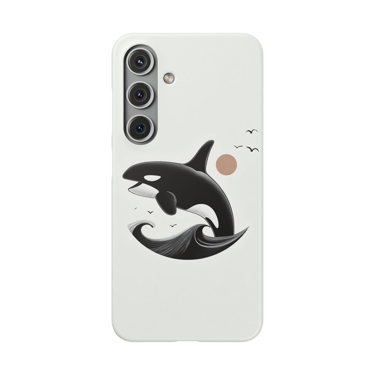 Whale Splash Phone Case | Ocean Lover Gift, Marine Art, Snap Cases, Cute Whale Design, Custom Phone Accessories