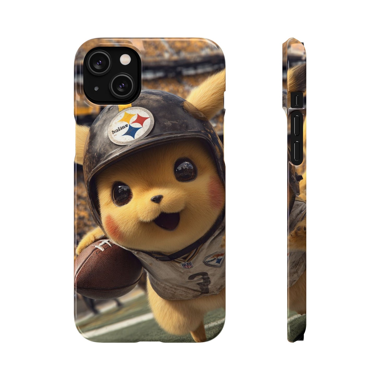 Fun Character Sports Snap Case, Phone Case, Fun Tech Accessory, Cute Gift for Gamers, Football Lovers, Kids.