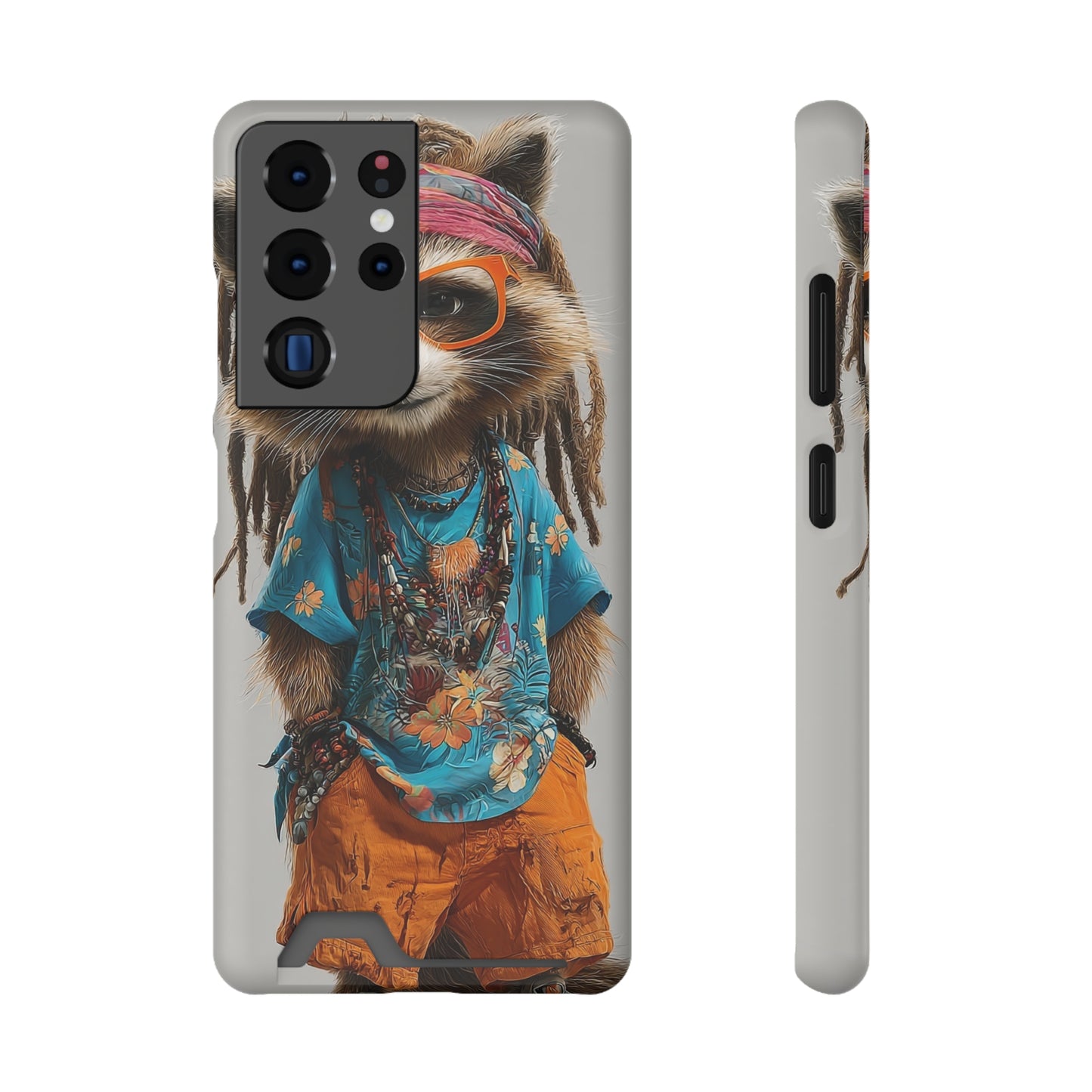 Boho Raccoon Phone Case with Card Holder, Cute Animal Phone Cover, Retro Stylish Phone Protector, Gifts for Animal Lovers, Trendy [...]