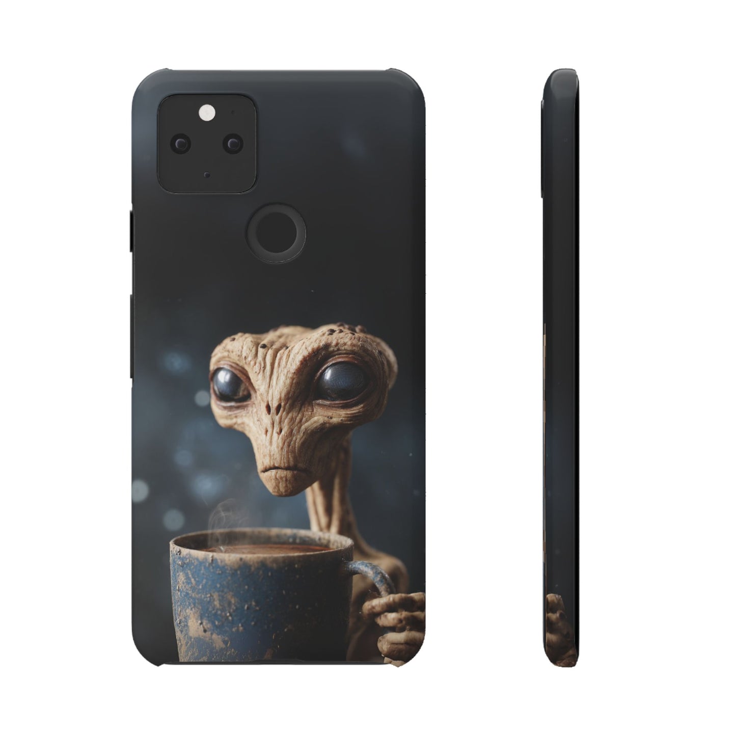 Alien Coffee Snap Case, Unique Phone Cover, Pop Culture Accessory, Gift for Sci-Fi Lovers, Customizable Phone Case
