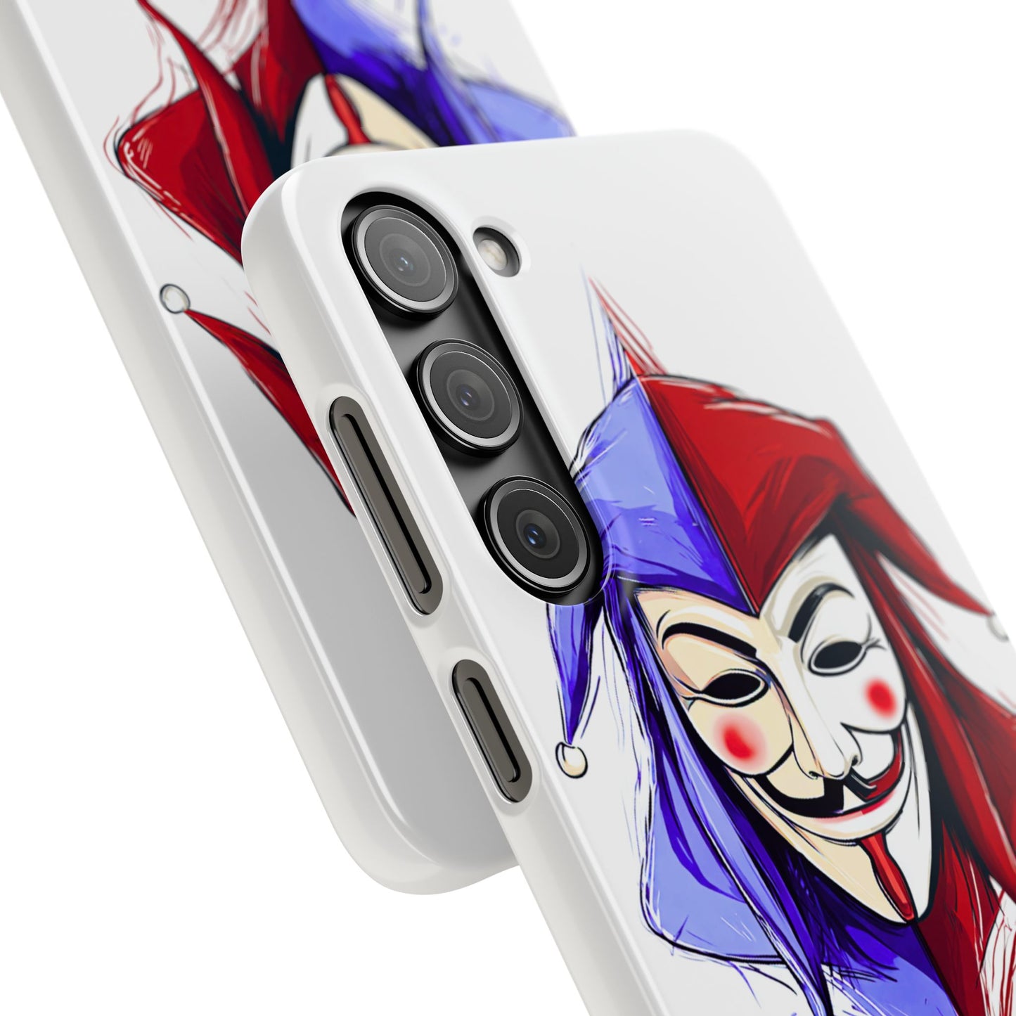 Joker & Anonimous Reunited Guy Fawkes Art Snap Case and Protective Phone Cover For iPhone and Samsung