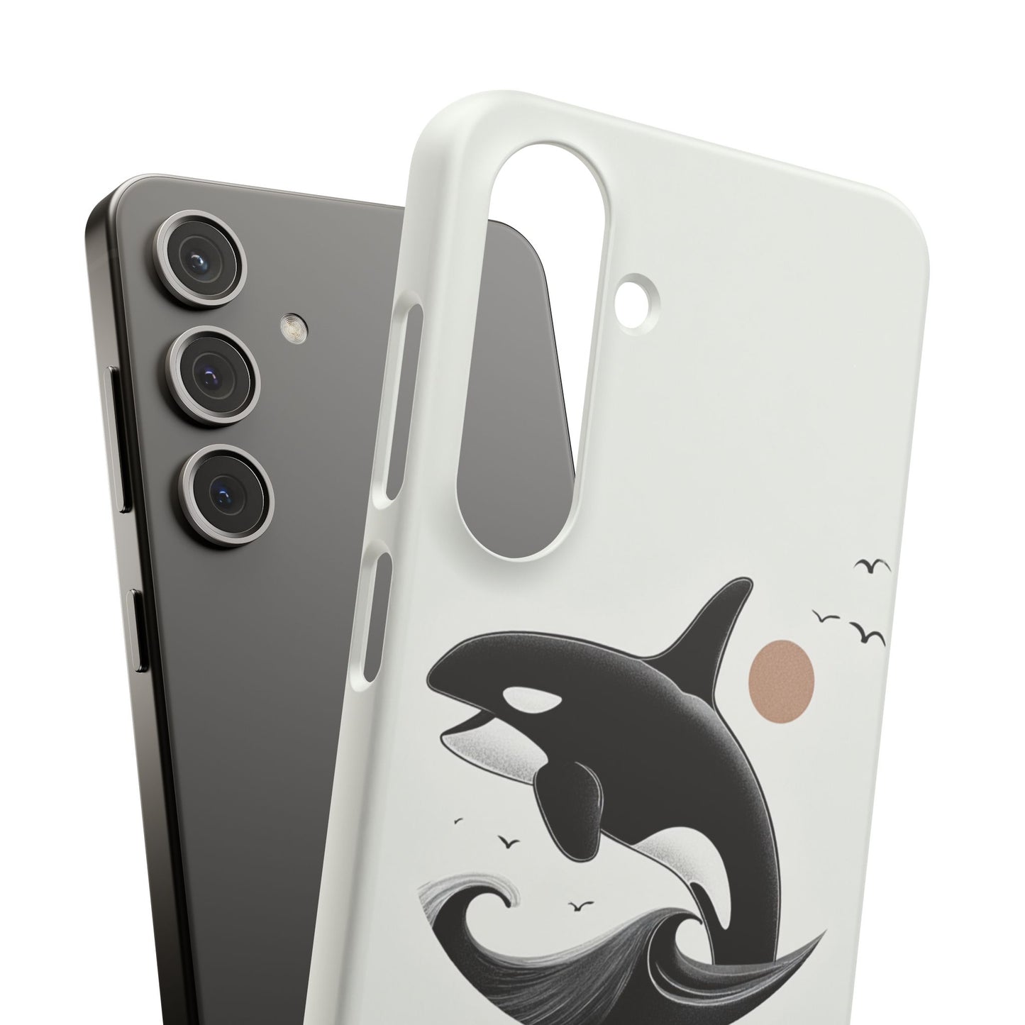 Whale Splash Phone Case | Ocean Lover Gift, Marine Art, Snap Cases, Cute Whale Design, Custom Phone Accessories