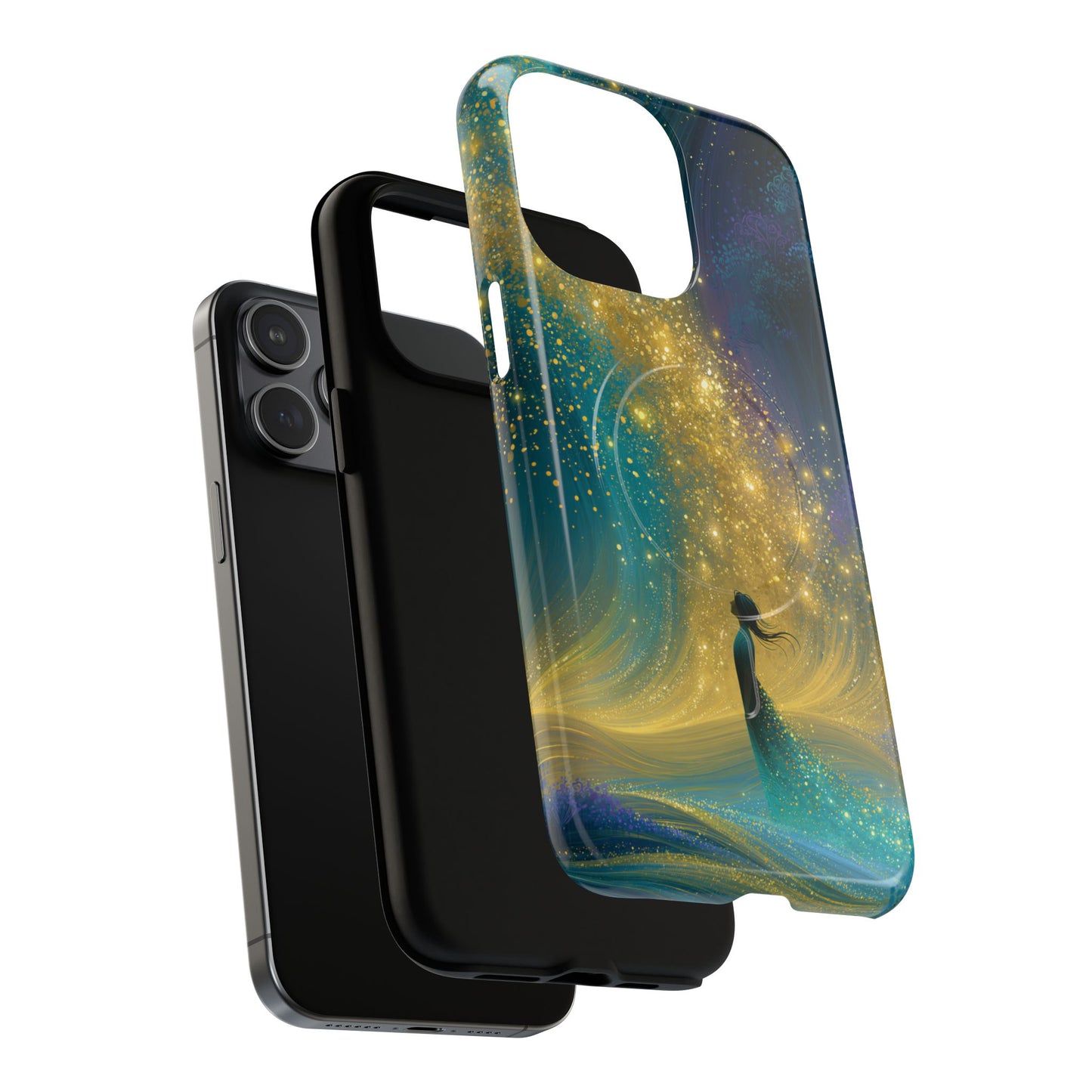 Mystical Nightfall Phone Case — Starry Silhouette Tough Magnetic Case