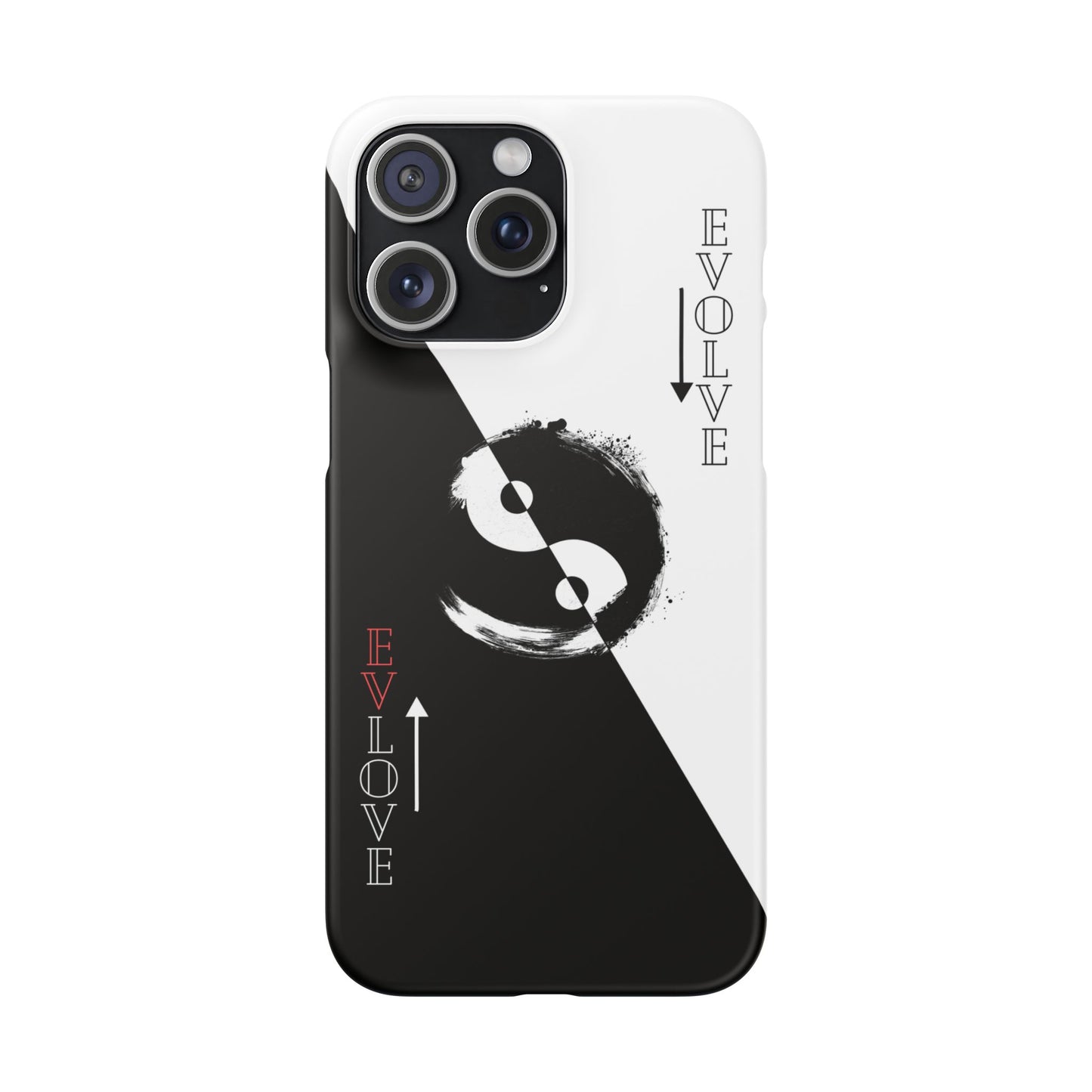 Yin Yang Evolve Black and White Snap Case Cover for iPhone and Samsung