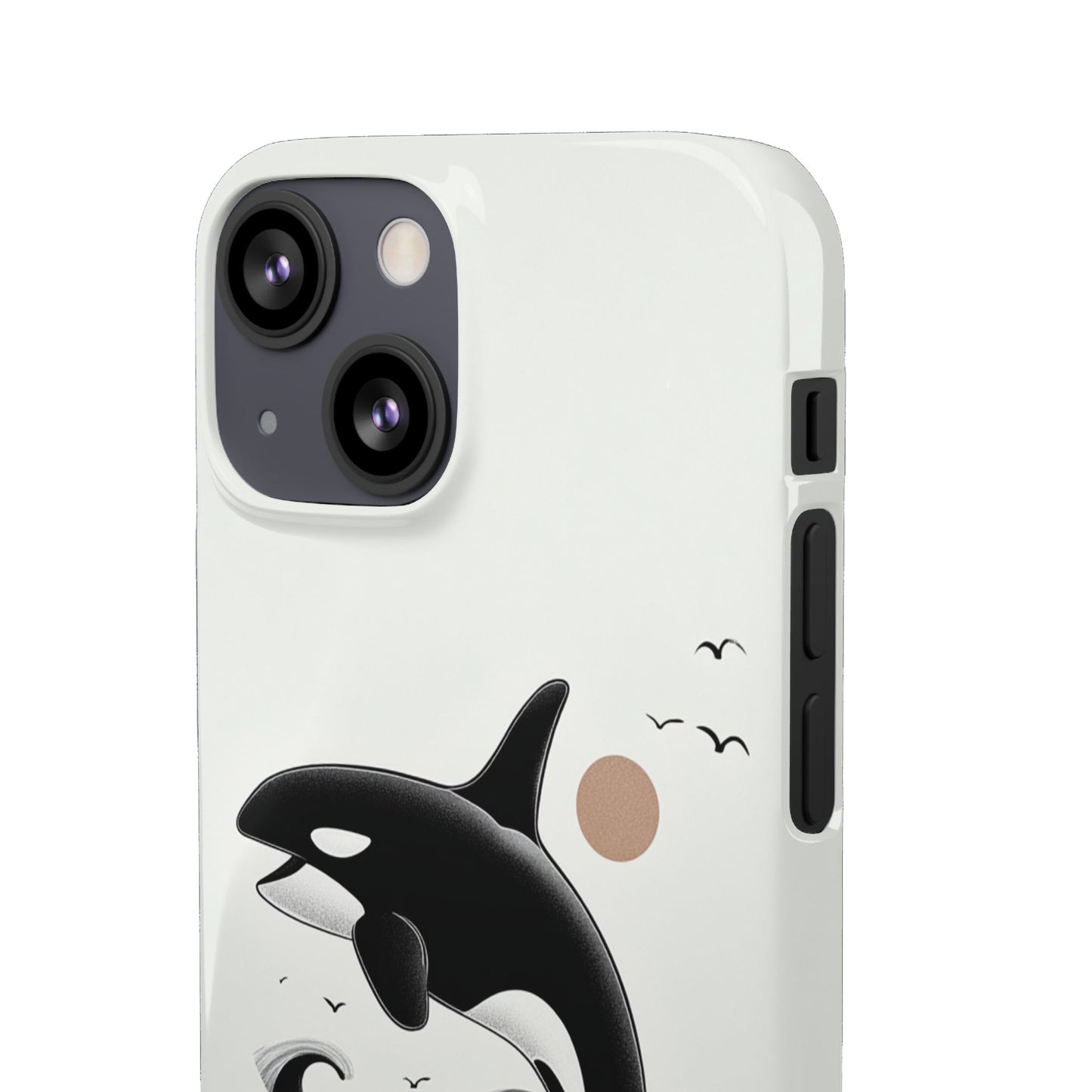 Whale Splash Phone Case | Ocean Lover Gift, Marine Art, Snap Cases, Cute Whale Design, Custom Phone Accessories