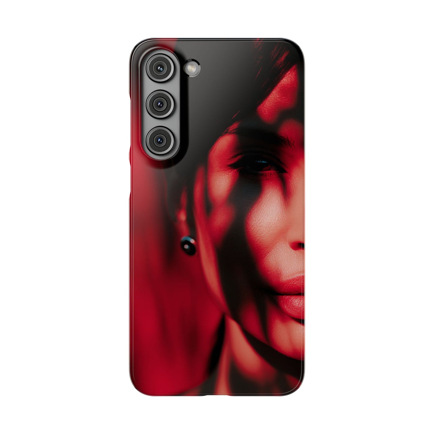 Stylish Snap Cases for Phone, Artistic Phone Cover, Unique Gifts, Red Aesthetic Case, Trendy Accessory, Vibrant Protection
