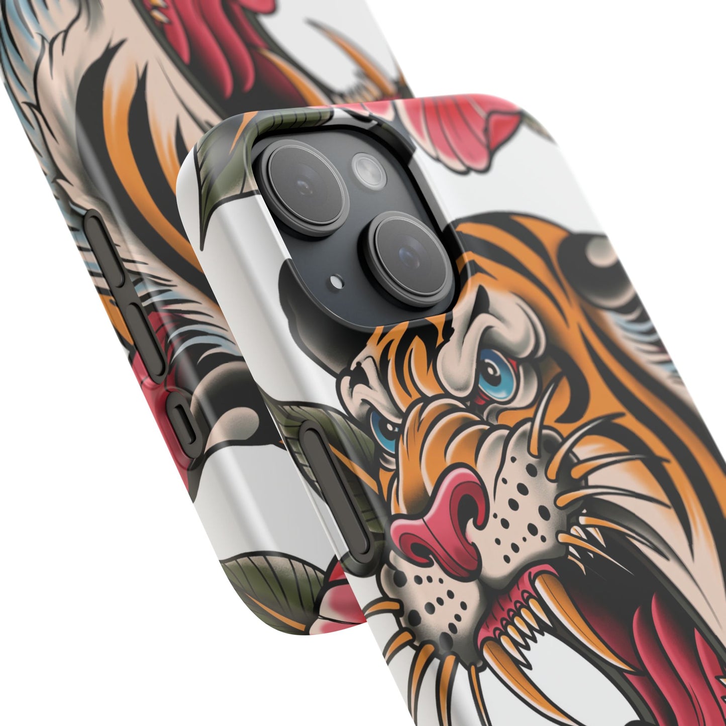 Tiger Floral Phone Case — Vintage Roaring Tiger Snap Case