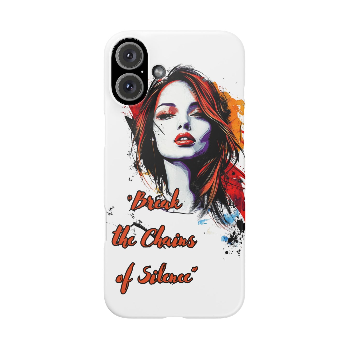 Empowering Art Snap Cases, Phone Cover, Break the Chains of Silence, Unique Gift, Inspirational Tech Accessories
