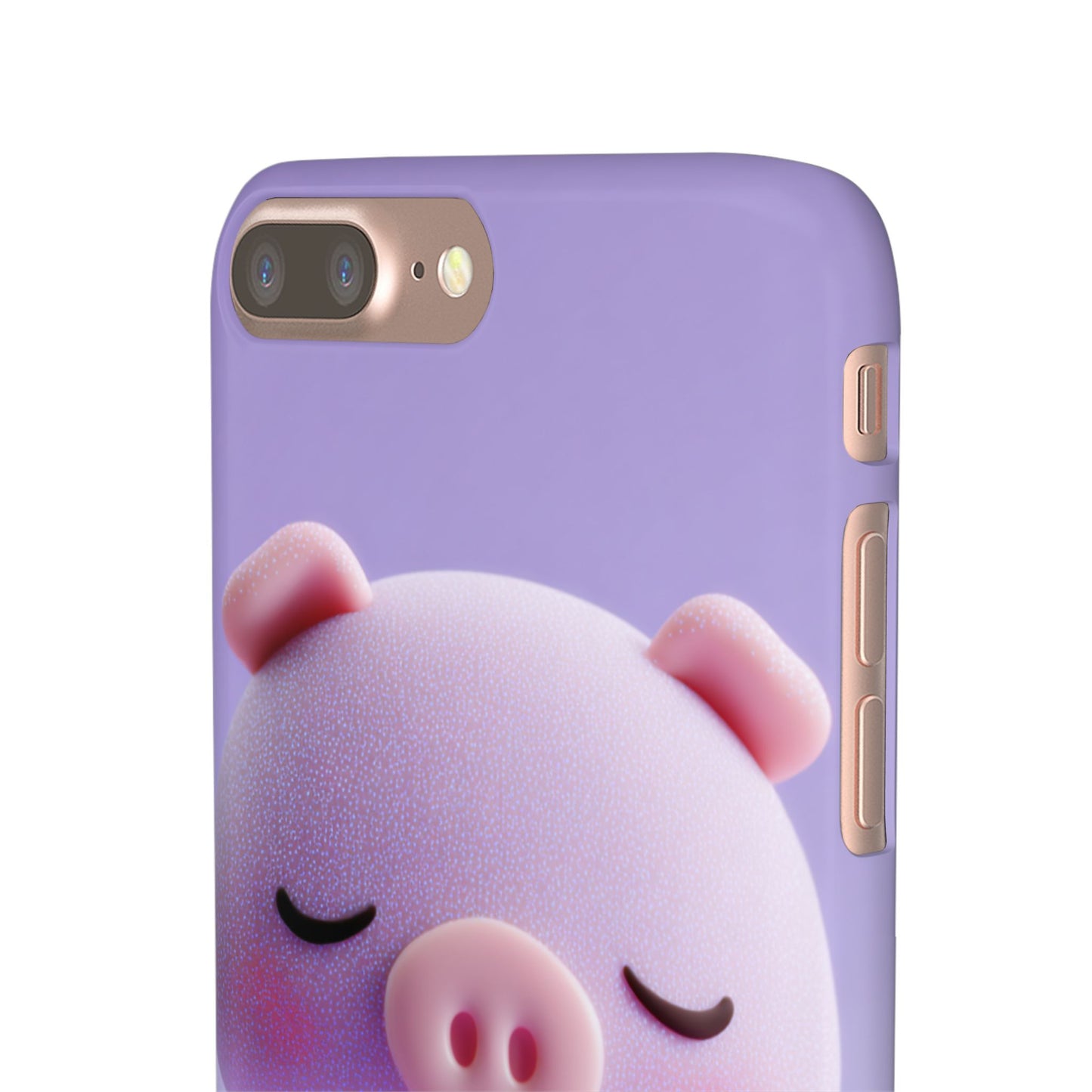 Cute Pig Snap Case for iPhone, Animal Lovers Phone Cover, Kawaii Aesthetic Accessory, Birthday Gift, Unique Phone Protection