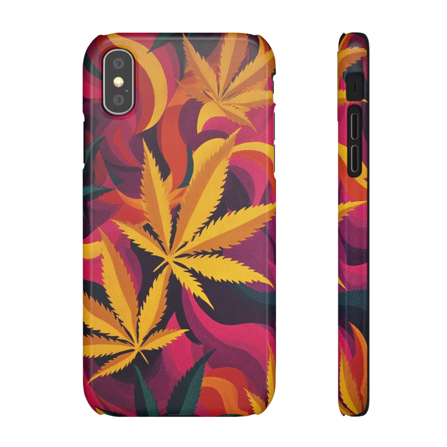 Autumn Vibe Cannabis Snap Case for IPhones and Samsungs Custom