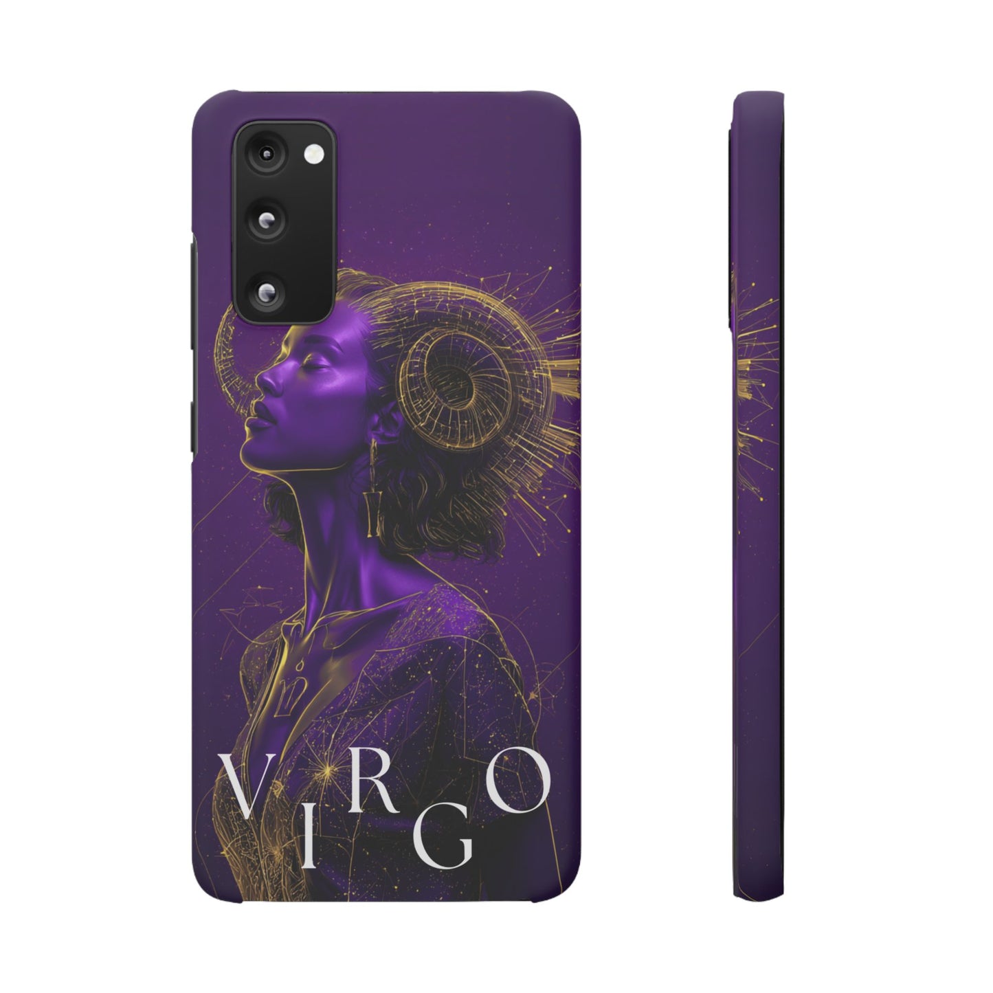 Purple Gold Celestial Virgo Snap Case and Protective Cover for Samsung and iPhone