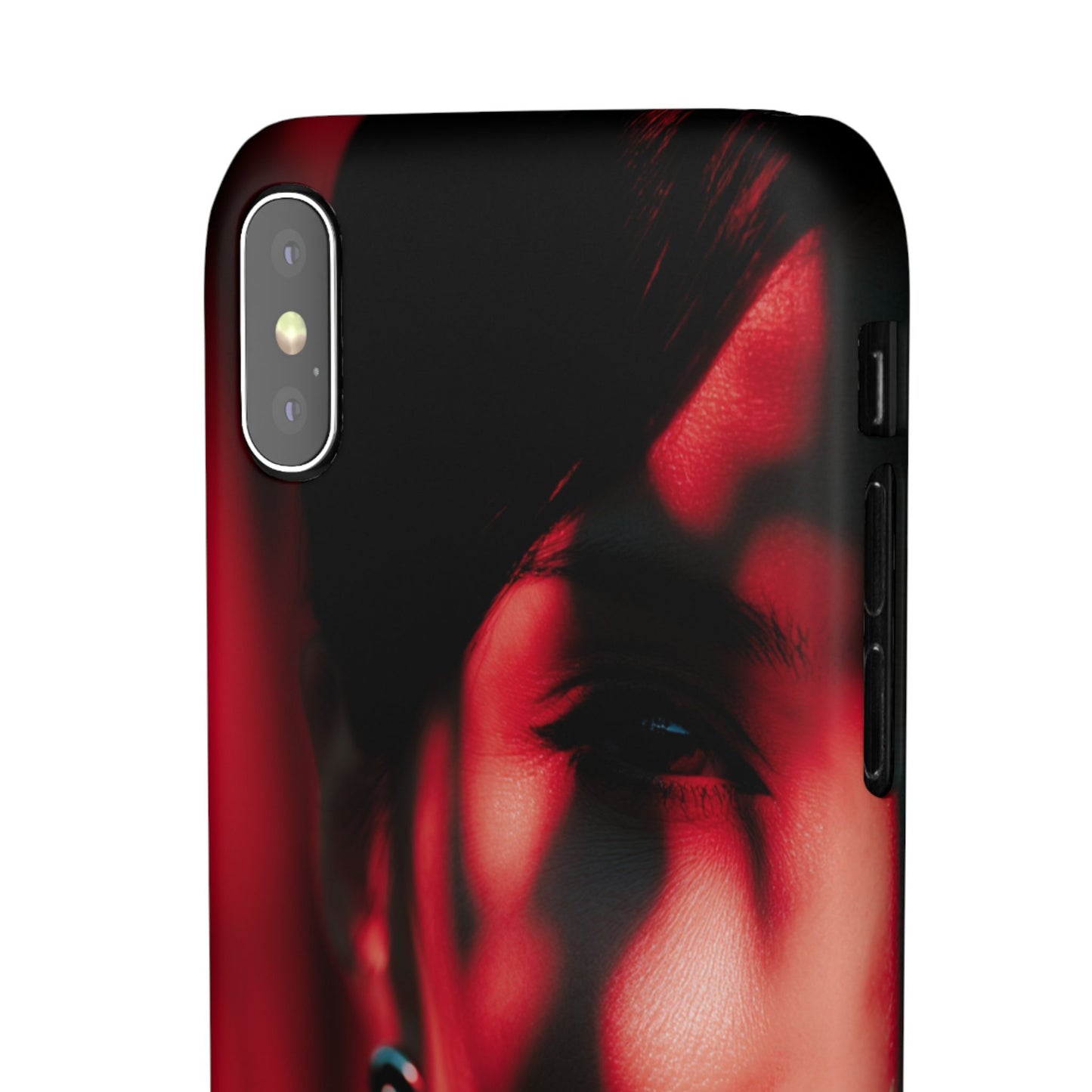 Stylish Snap Cases for Phone, Artistic Phone Cover, Unique Gifts, Red Aesthetic Case, Trendy Accessory, Vibrant Protection
