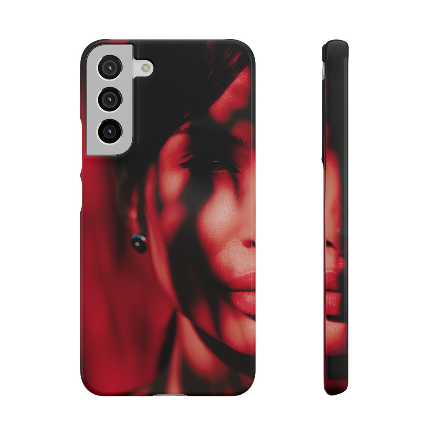 Stylish Snap Cases for Phone, Artistic Phone Cover, Unique Gifts, Red Aesthetic Case, Trendy Accessory, Vibrant Protection