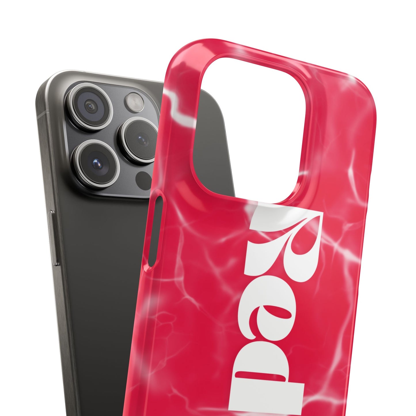Vibrant Red Snap Case for iPhone, Trendy Phone Cover, Gift for Her, Summer Accessory, Stylish Tech Protection