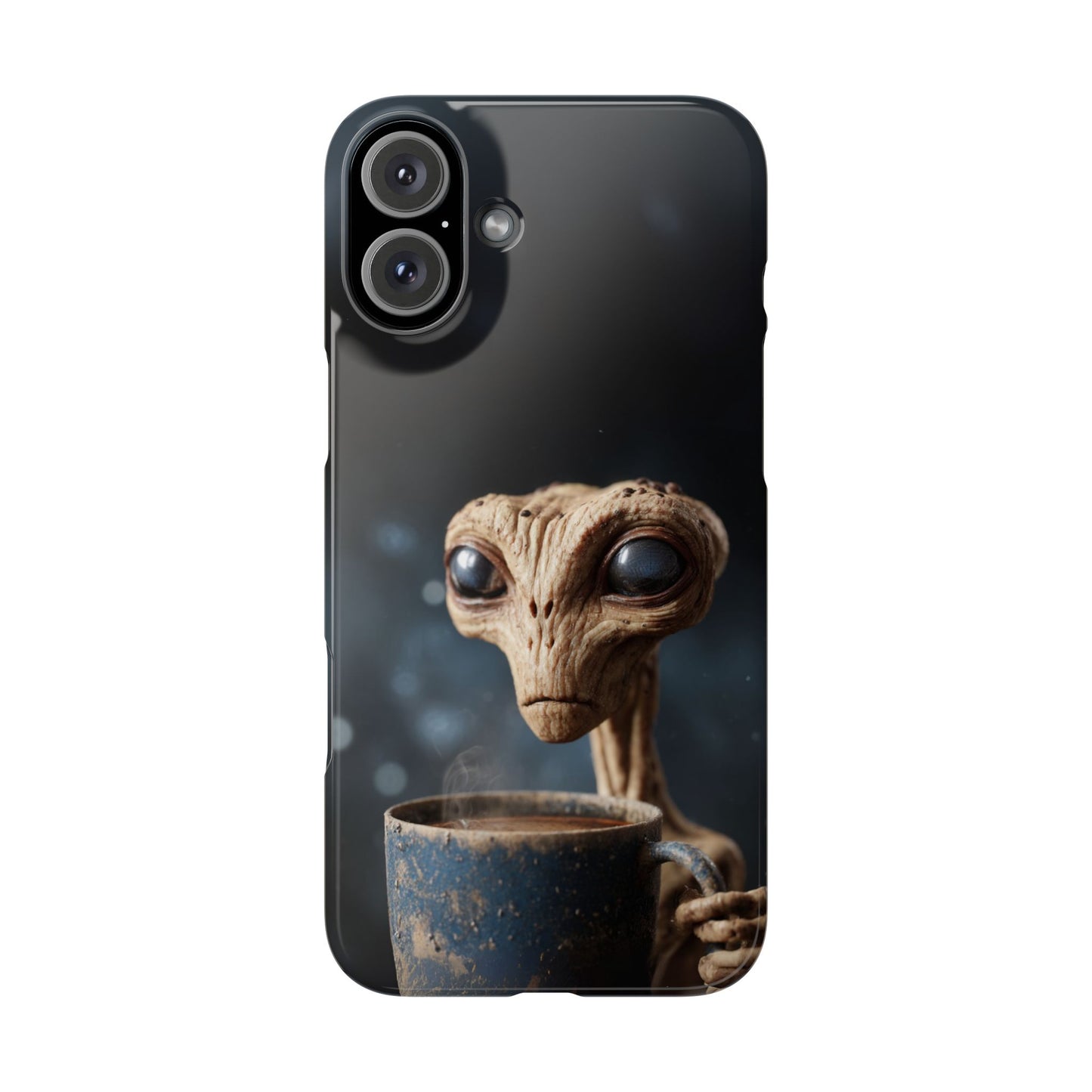 Alien Coffee Snap Case, Unique Phone Cover, Pop Culture Accessory, Gift for Sci-Fi Lovers, Customizable Phone Case