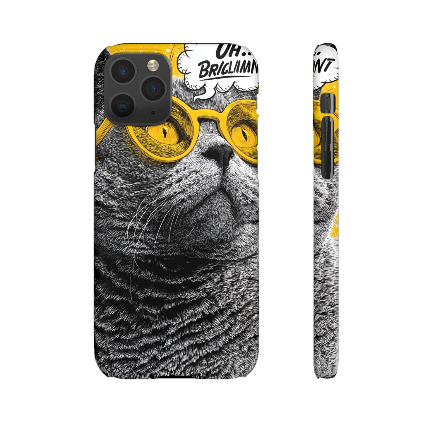 Playful Cat Snap Case - Quirky Phone Cover for Cat Lovers, Gift for Pet Enthusiasts, Funny Accessory for Any Occasion