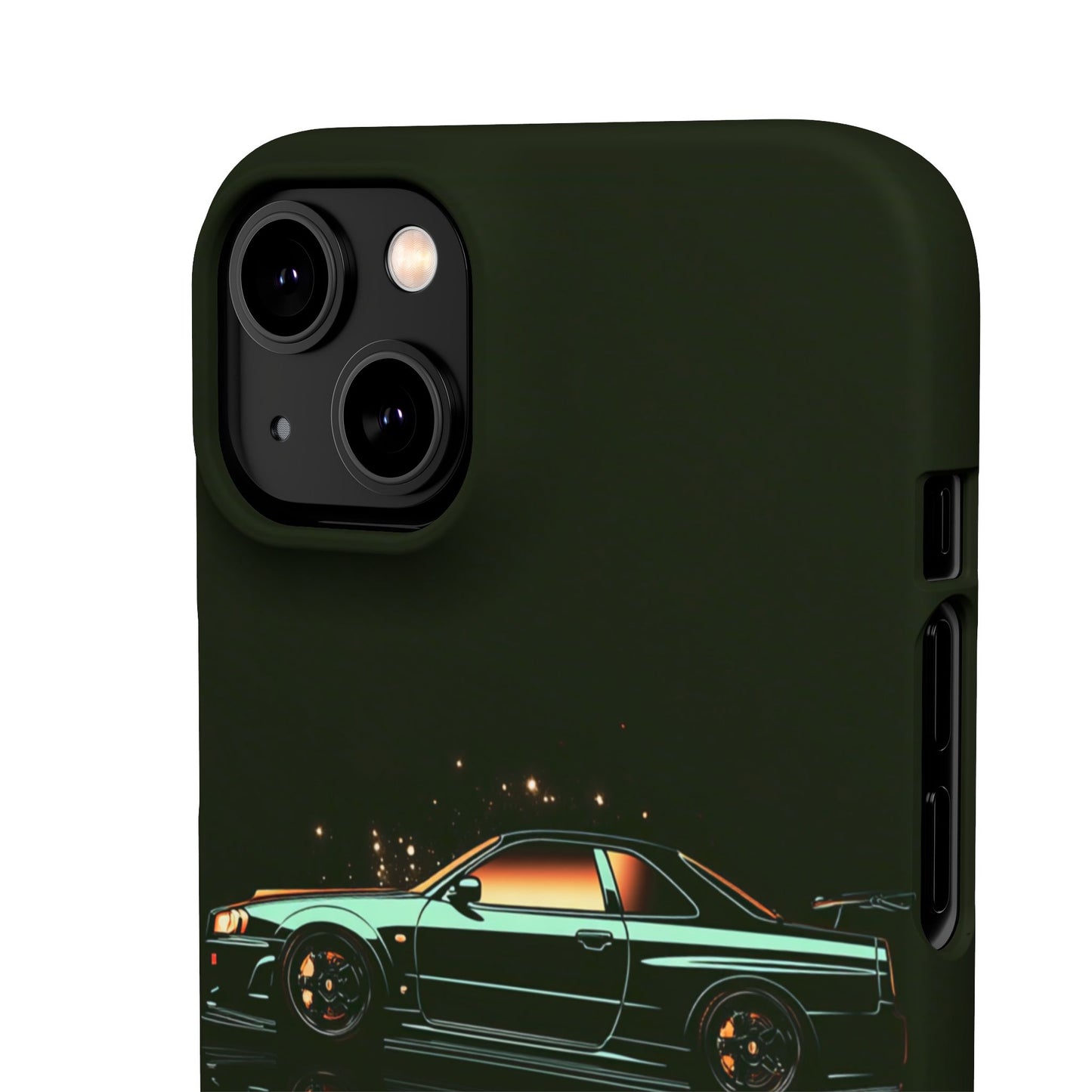 Green Skyleine R34 GTR Art Snap Case and Protective Phone Cover For iPhone and Samsung