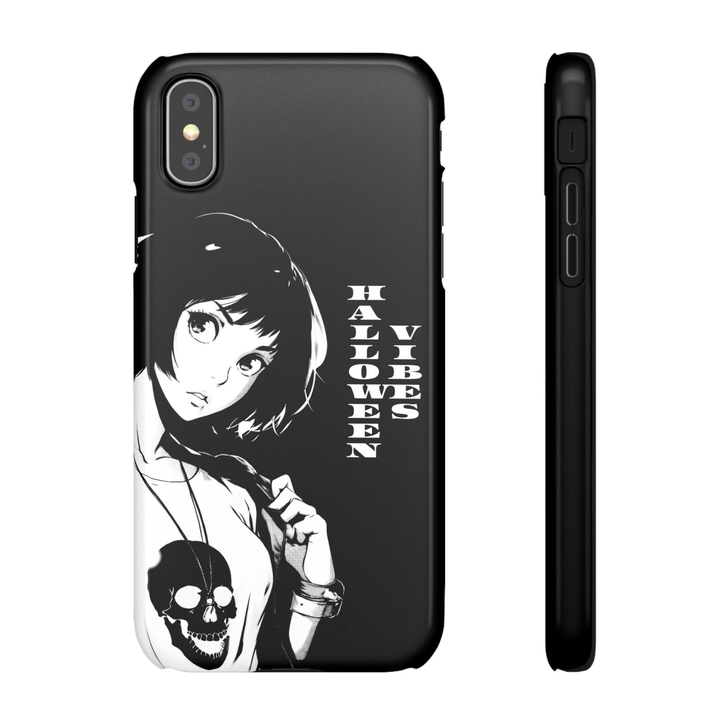 Halloween Vibes Snap Case Black and White Protective Phone Cover for iPhone and Samsung