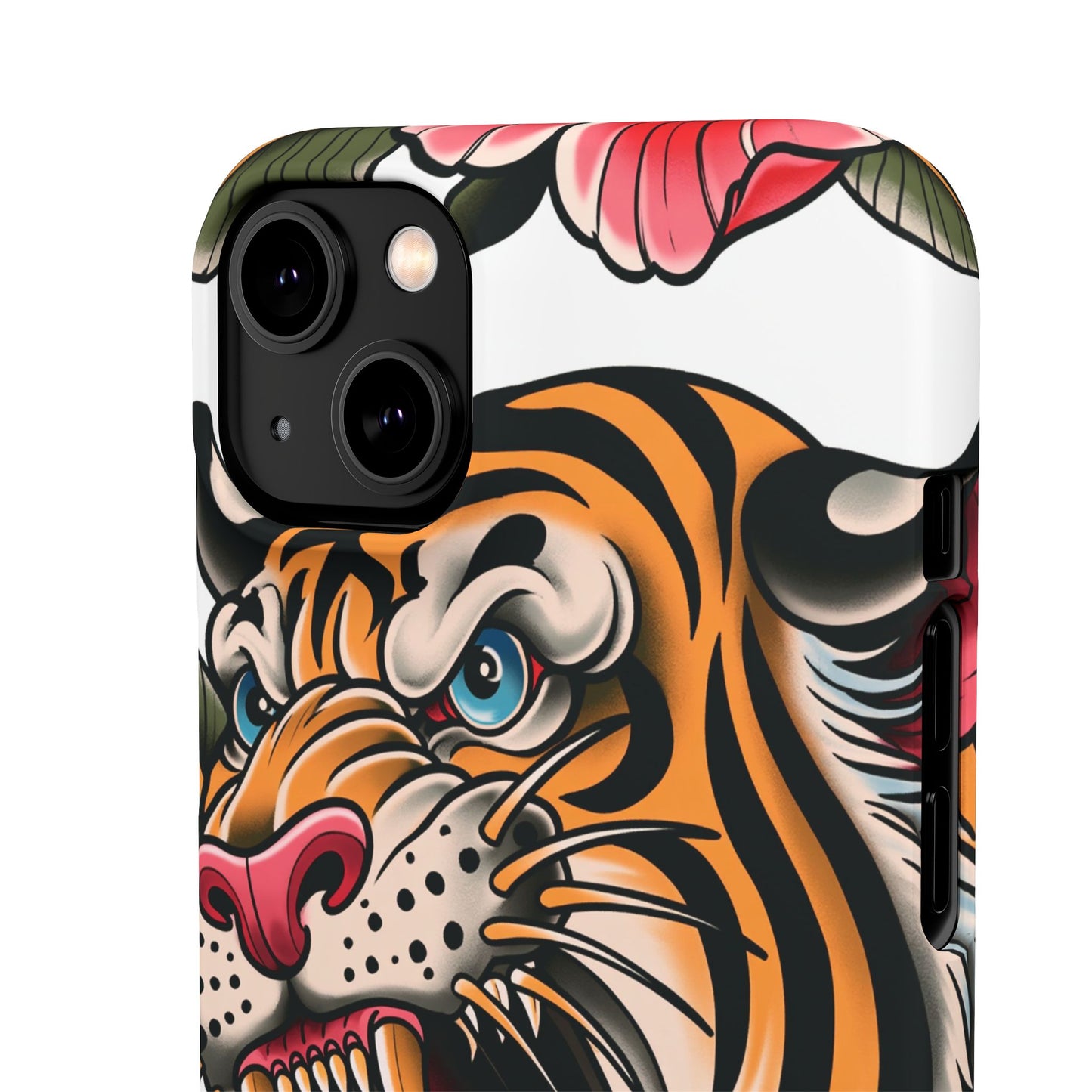 Tiger Floral Phone Case — Vintage Roaring Tiger Snap Case