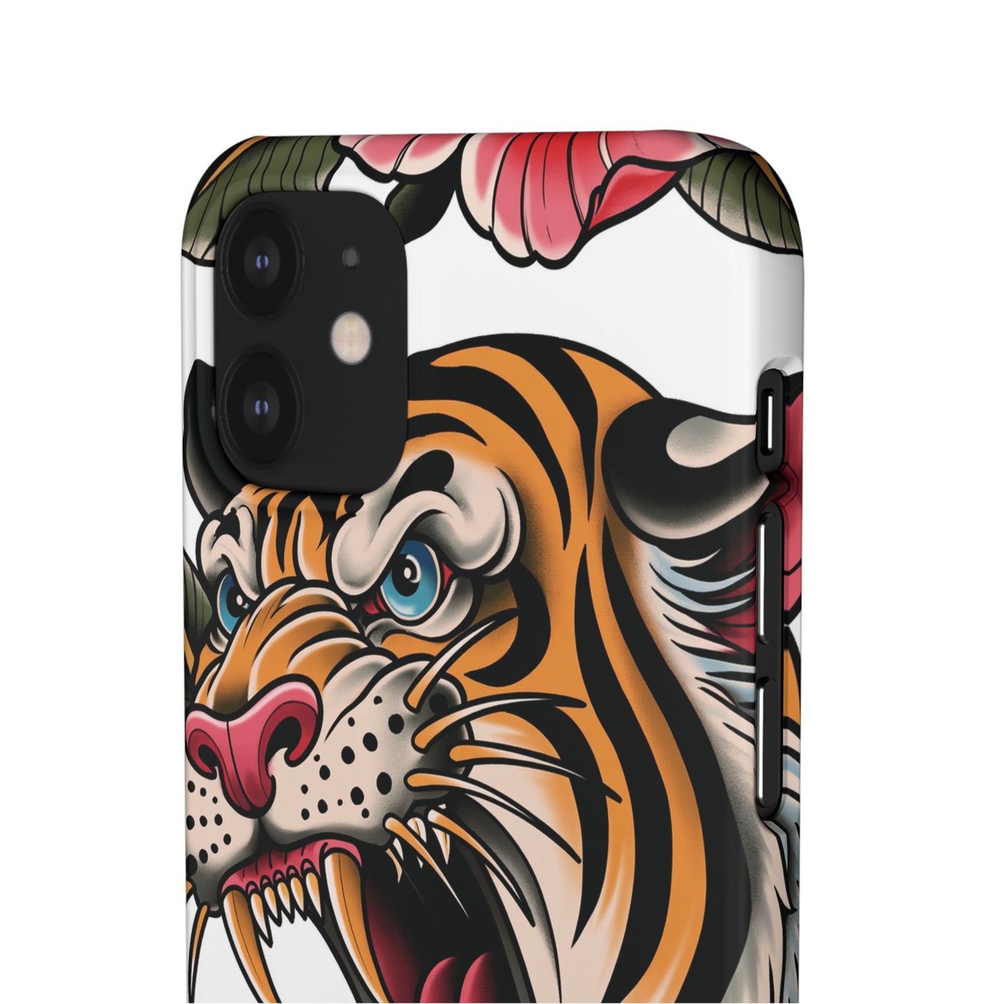 Tiger Floral Phone Case — Vintage Roaring Tiger Snap Case