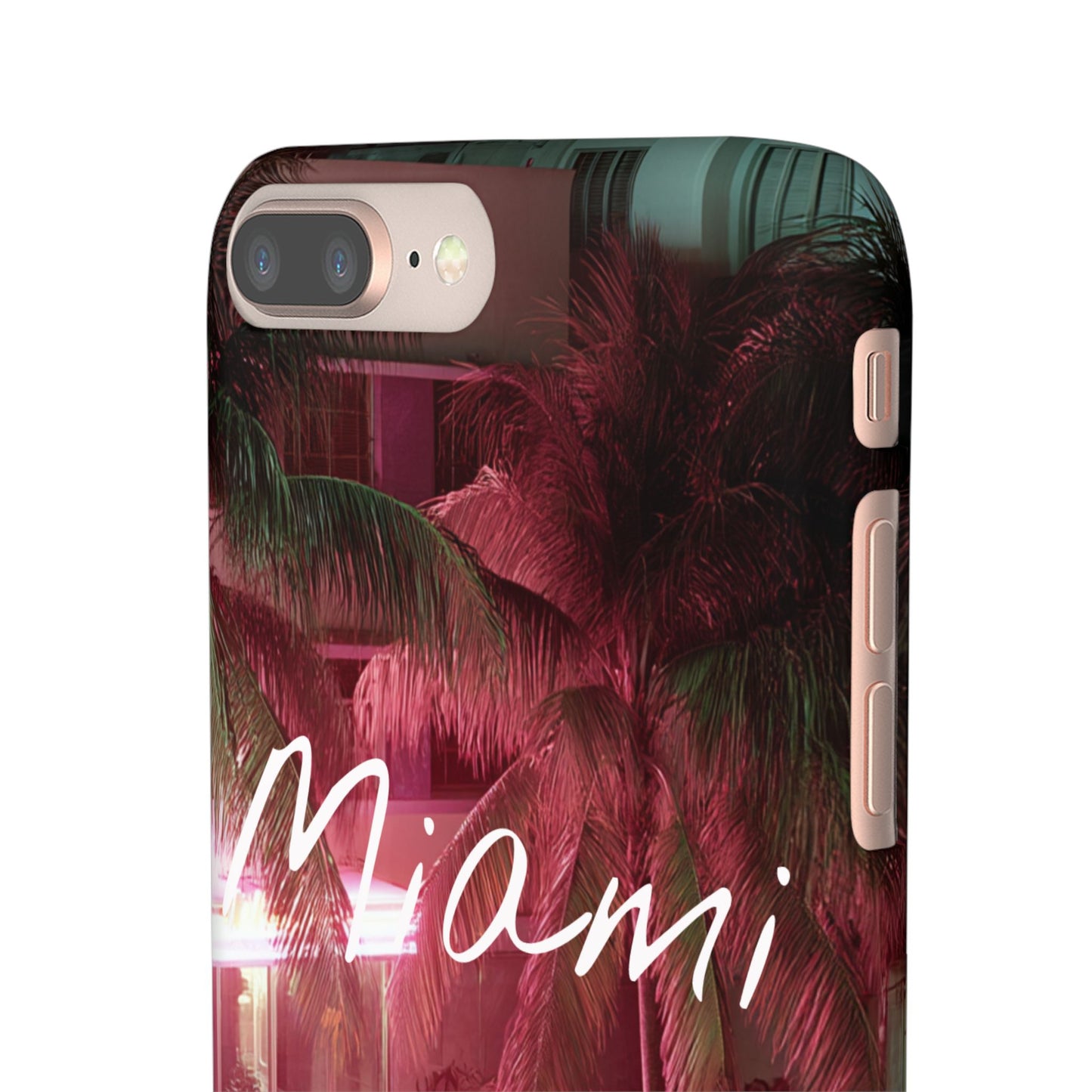 Miami Vibes Snap Case, Tropical Phone Cover, Summer Accessory, Gift for Travel Lovers, Neon Aesthetic, Beach-themed Tech