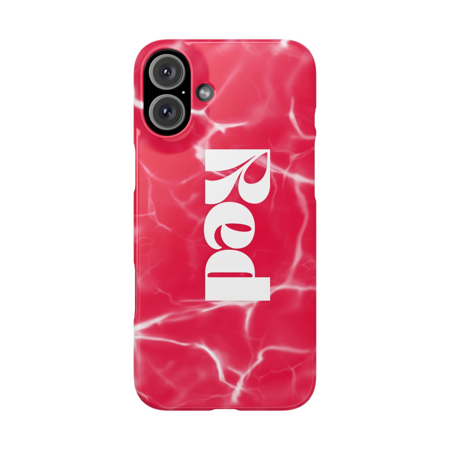 Vibrant Red Snap Case for iPhone, Trendy Phone Cover, Gift for Her, Summer Accessory, Stylish Tech Protection