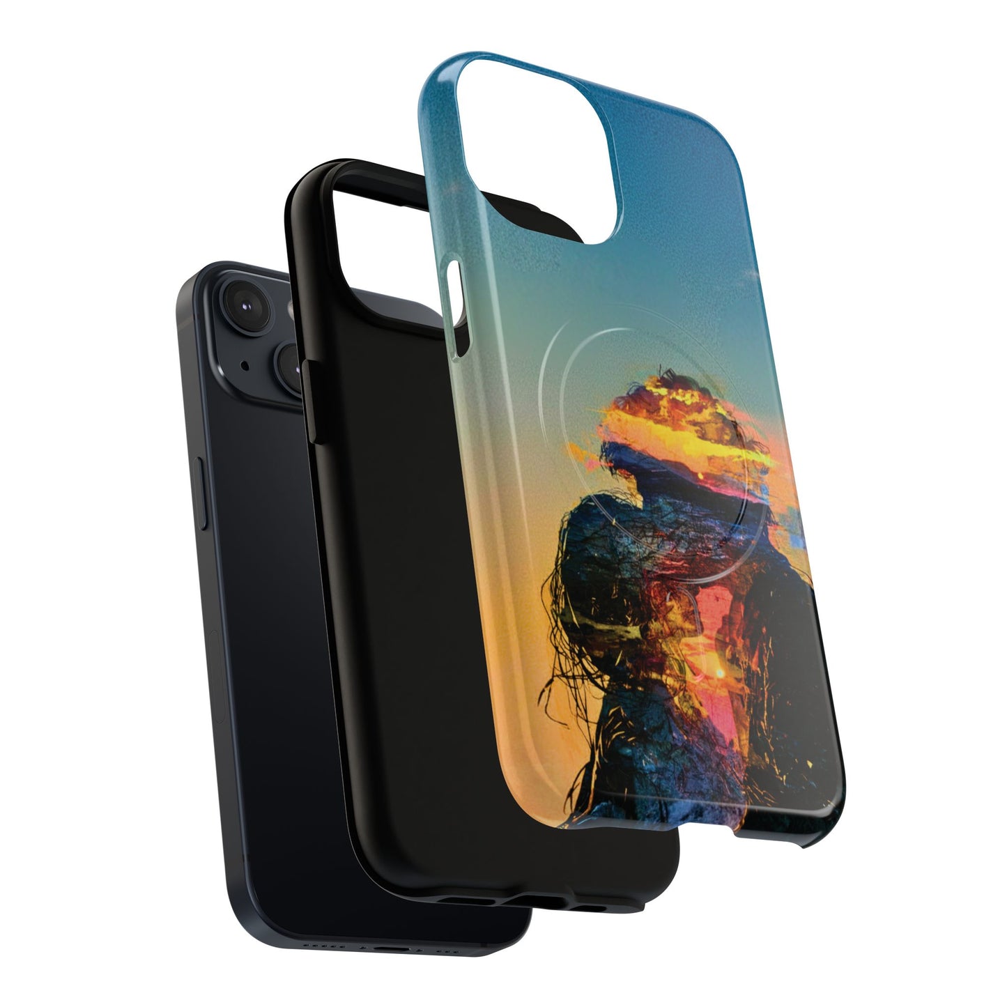 Abstract Sunset Silhouette Tough Magnetic Phone Case