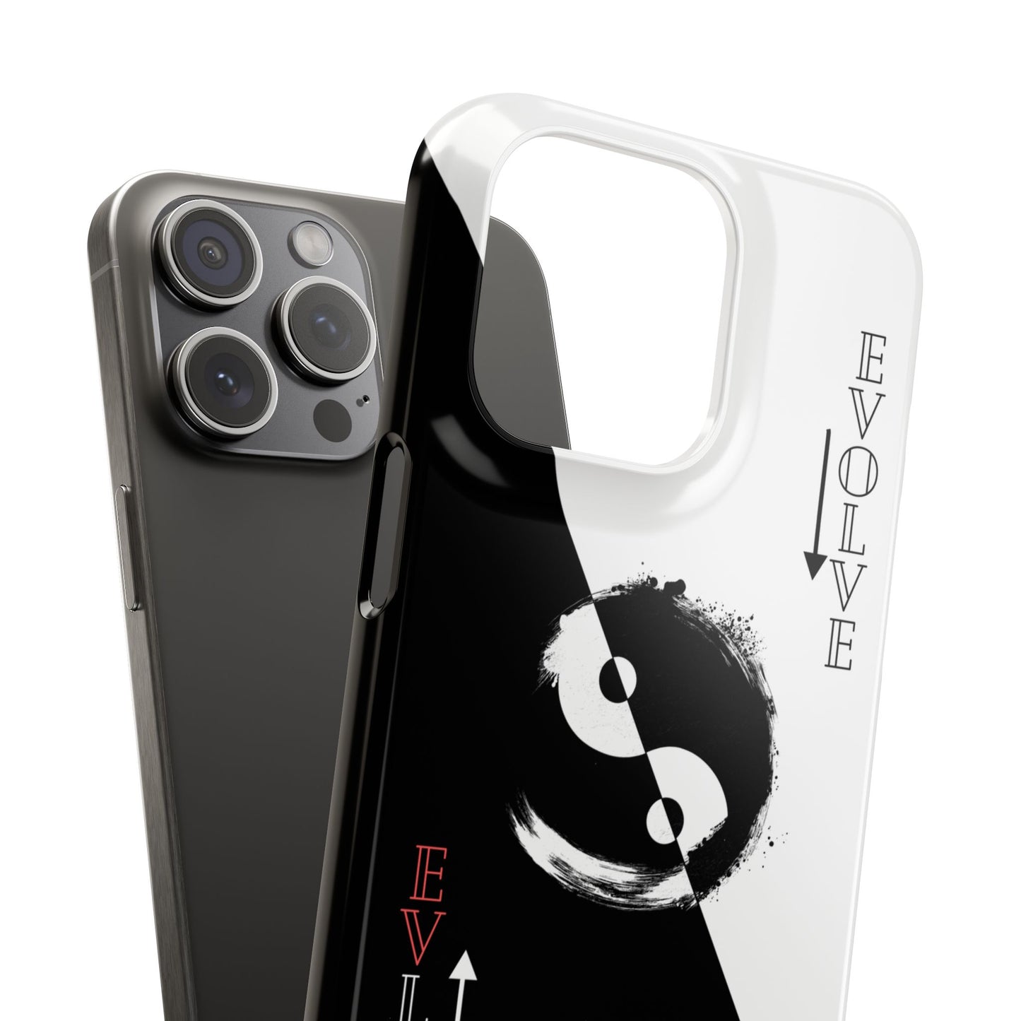 Yin Yang Evolve Black and White Snap Case Cover for iPhone and Samsung