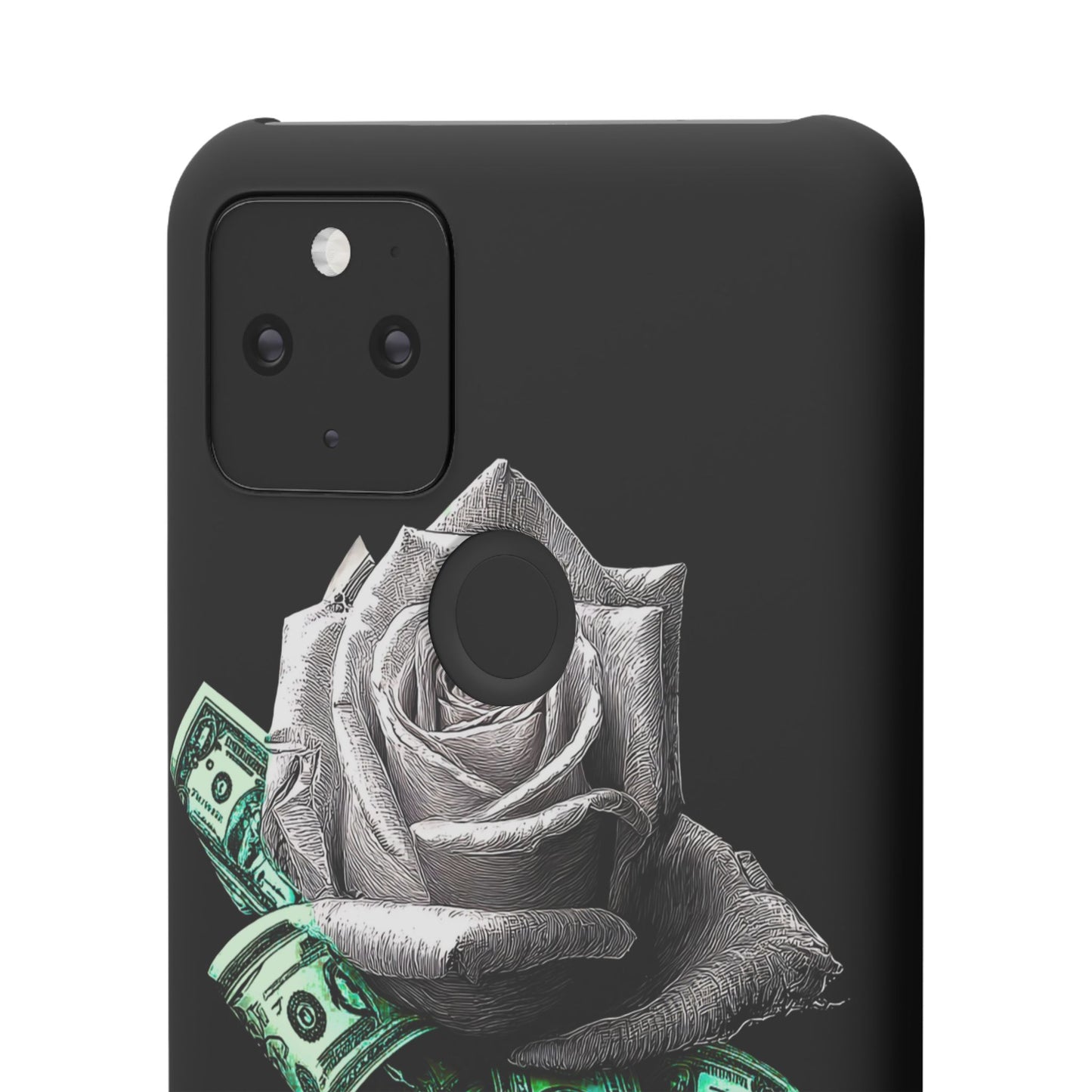 Stylish Rose & Money Snap Case - Floral Phone Protection, Trendy Gift for Him/Her, Birthday Present, Accessories for Teens