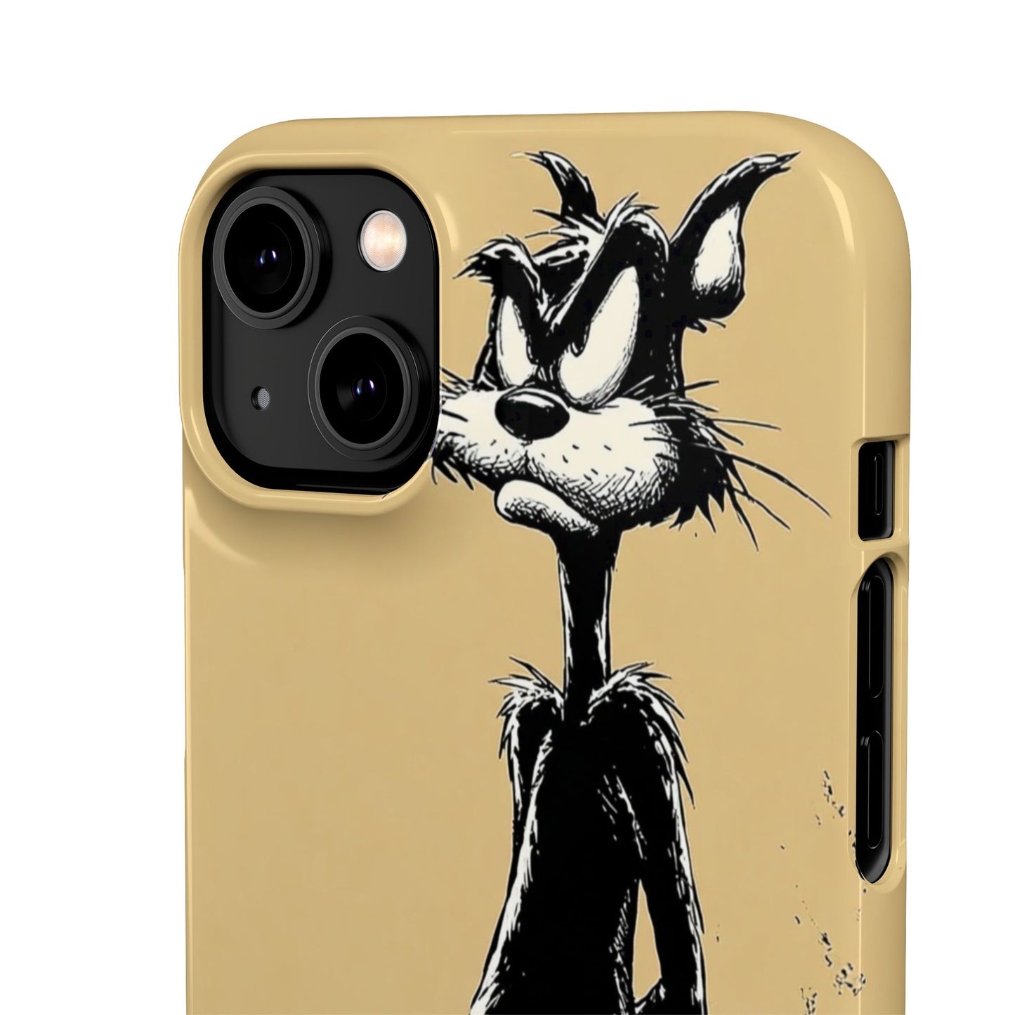 Whimsical Cartoon Snap Case, Fun Phone Cover, Unique Gift for Cat Lovers, Vibrant Art Case, Ideal for Birthdays