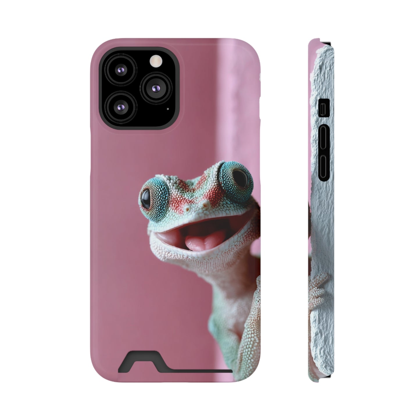 Whimsical Phone Case with Card Holder - Cute Gecko Design, Fun Gift for Kids, Stylish Accessory for Everyday Use, Perfect for [...]
