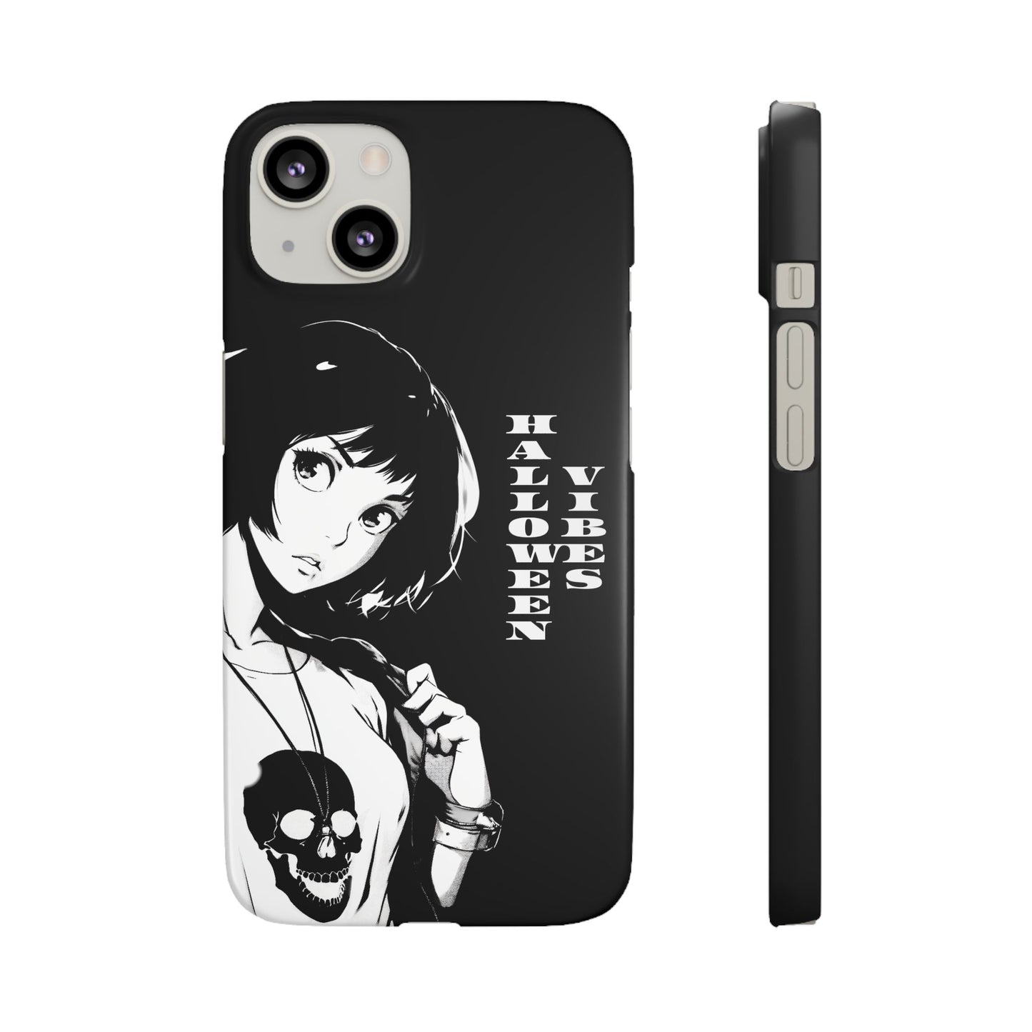 Halloween Vibes Snap Case Black and White Protective Phone Cover for iPhone and Samsung