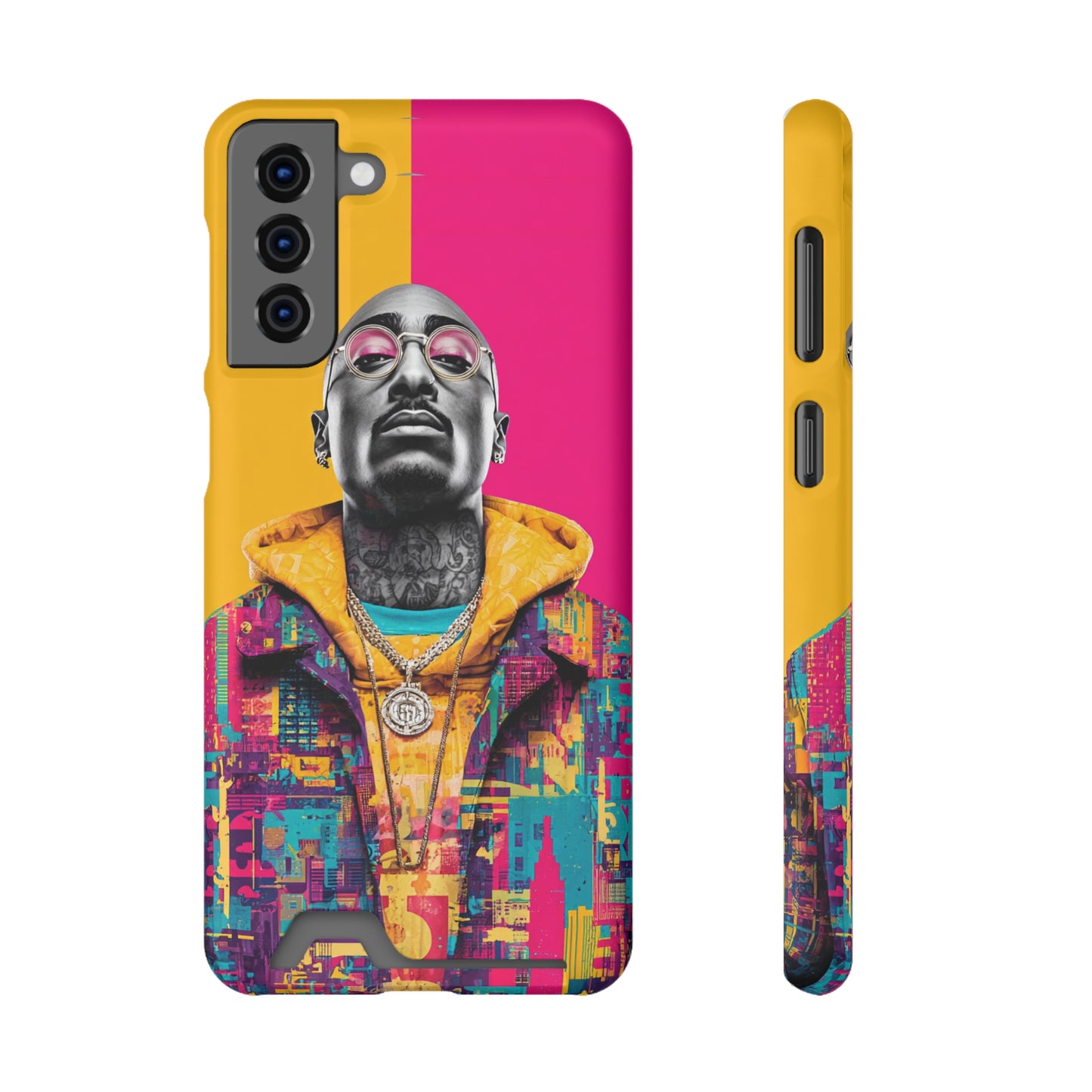 Vibrant Phone Case With Card Holder - Retro Style, Hip Hop Lover's Accessory, Colorful Gift, Music Enthusiast Essential, Unique Phone [...]