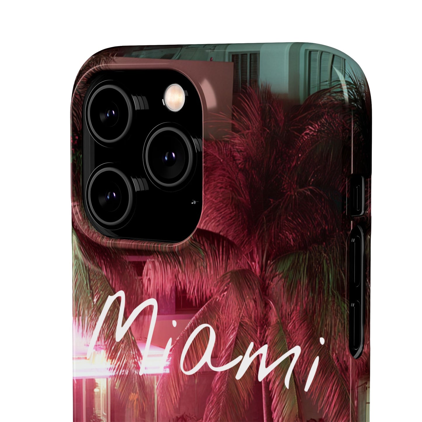 Miami Vibes Snap Case, Tropical Phone Cover, Summer Accessory, Gift for Travel Lovers, Neon Aesthetic, Beach-themed Tech