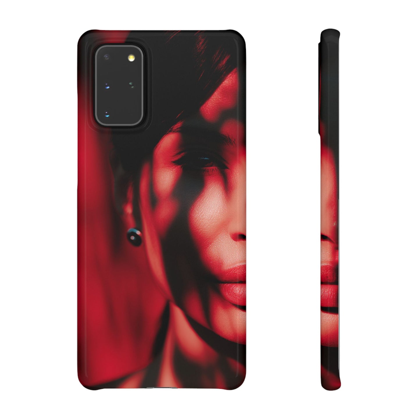 Stylish Snap Cases for Phone, Artistic Phone Cover, Unique Gifts, Red Aesthetic Case, Trendy Accessory, Vibrant Protection